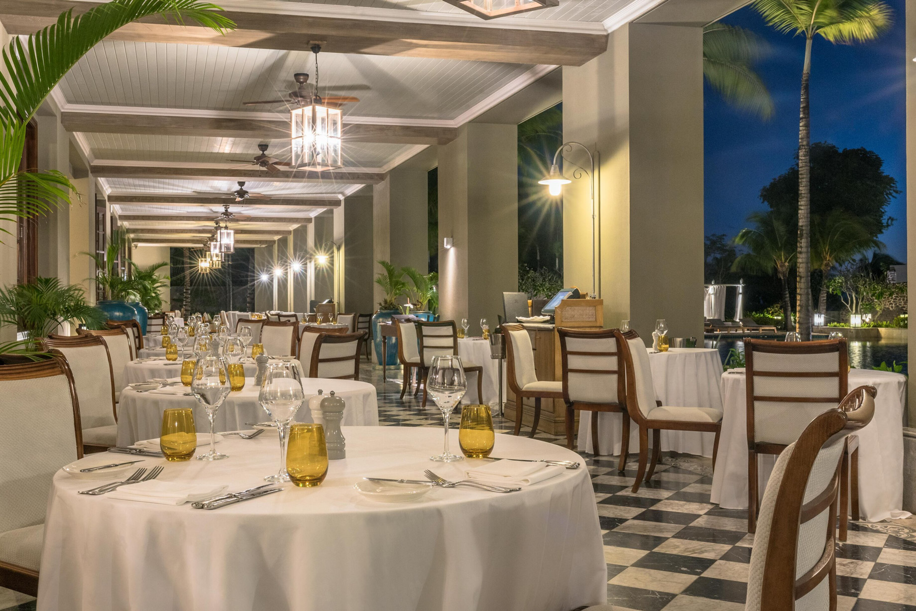 JW Marriott Mauritius Resort – Mauritius – Le Manoir Dining Room Terrace Dining Area