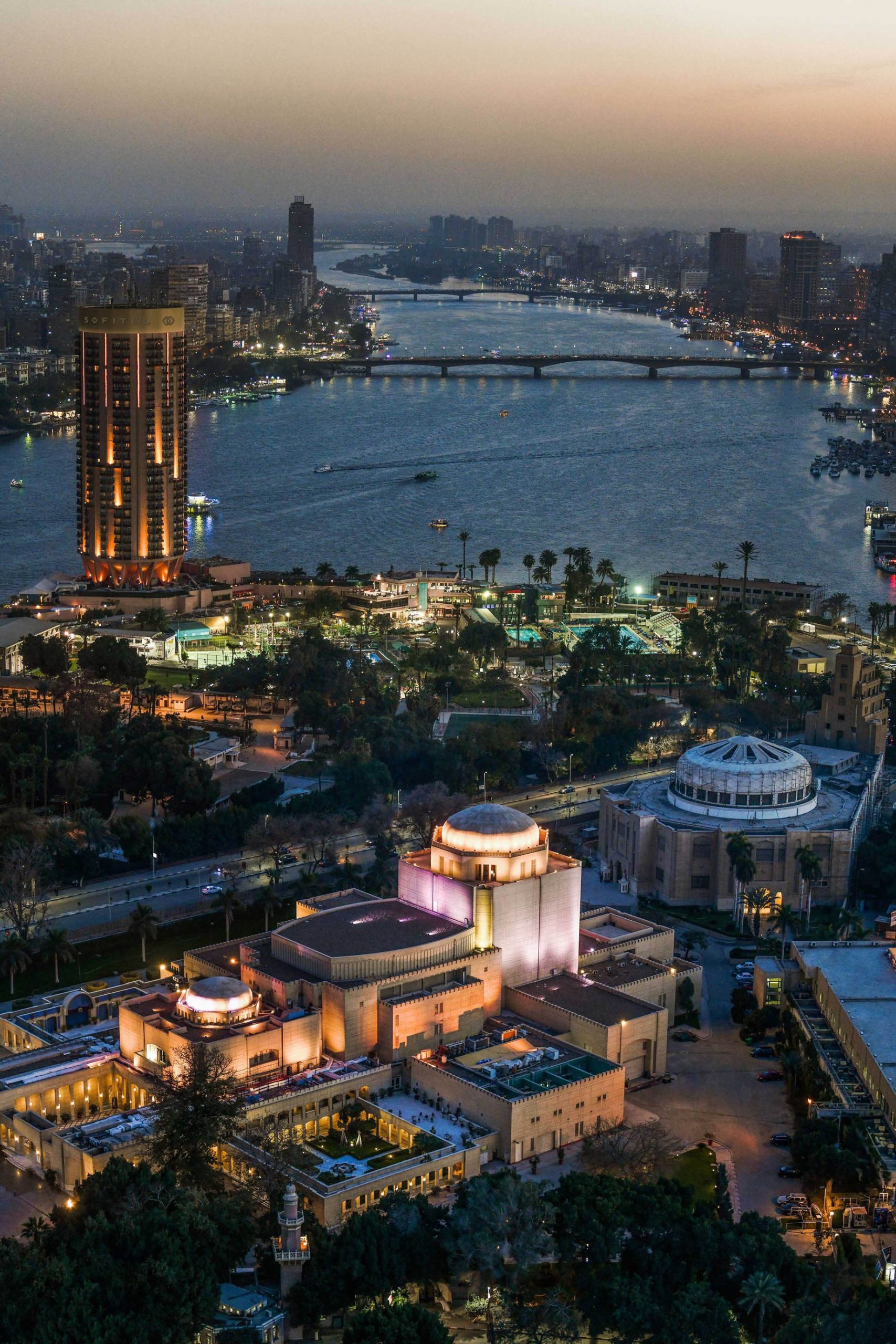 The St. Regis Cairo Hotel – Cairo, Egypt – The Nile Corniche Aerial