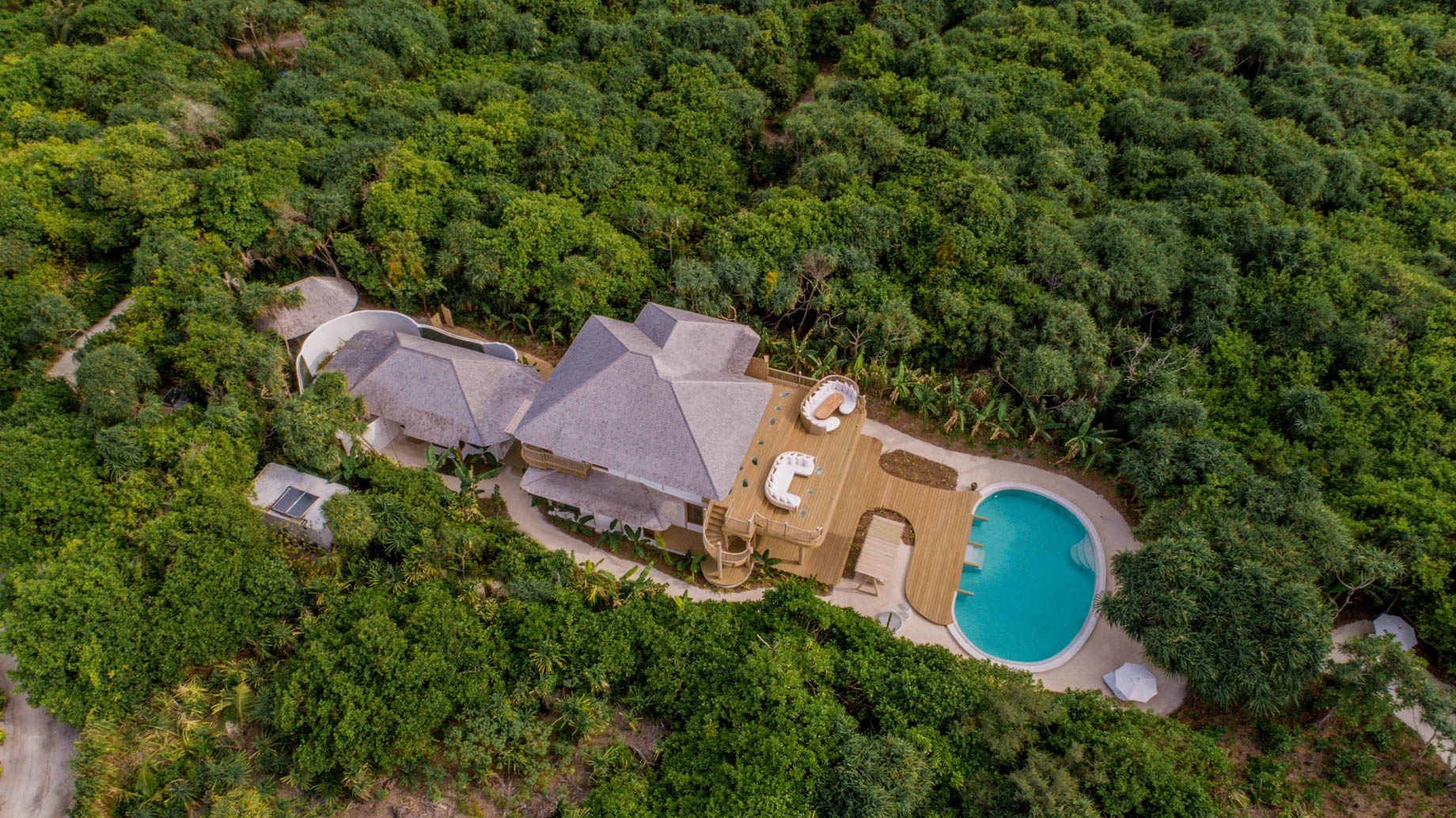 Soneva Jani Resort – Noonu Atoll, Medhufaru, Maldives – 2 Bedroom Crusoe Residence Island Villa Aerial