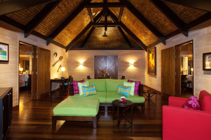 The St. Regis Bora Bora Resort - Bora Bora, French Polynesia - Royal Beach Villa Living Room Area