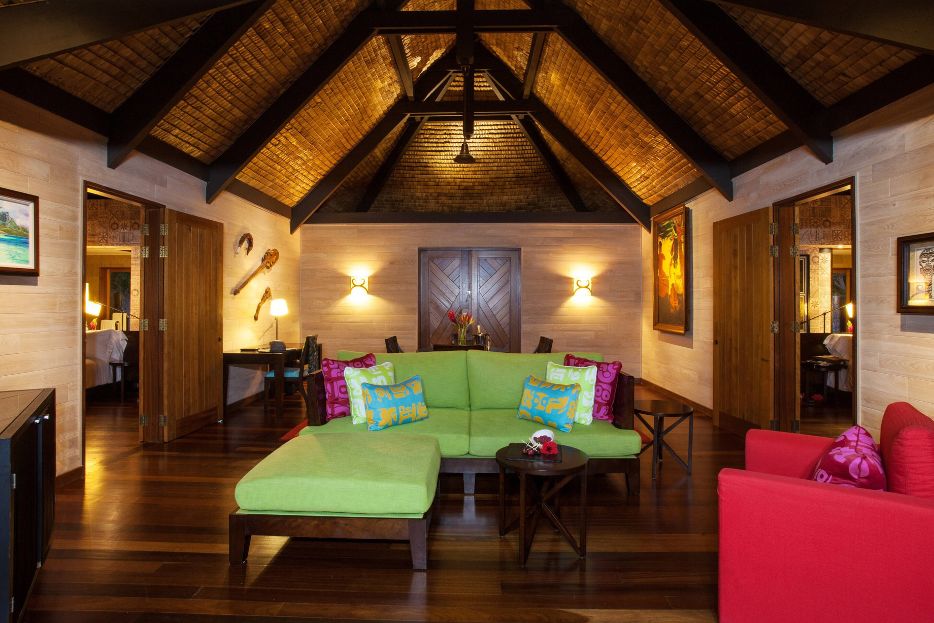 The St. Regis Bora Bora Resort - Bora Bora, French Polynesia - Royal Beach Villa Living Room Area
