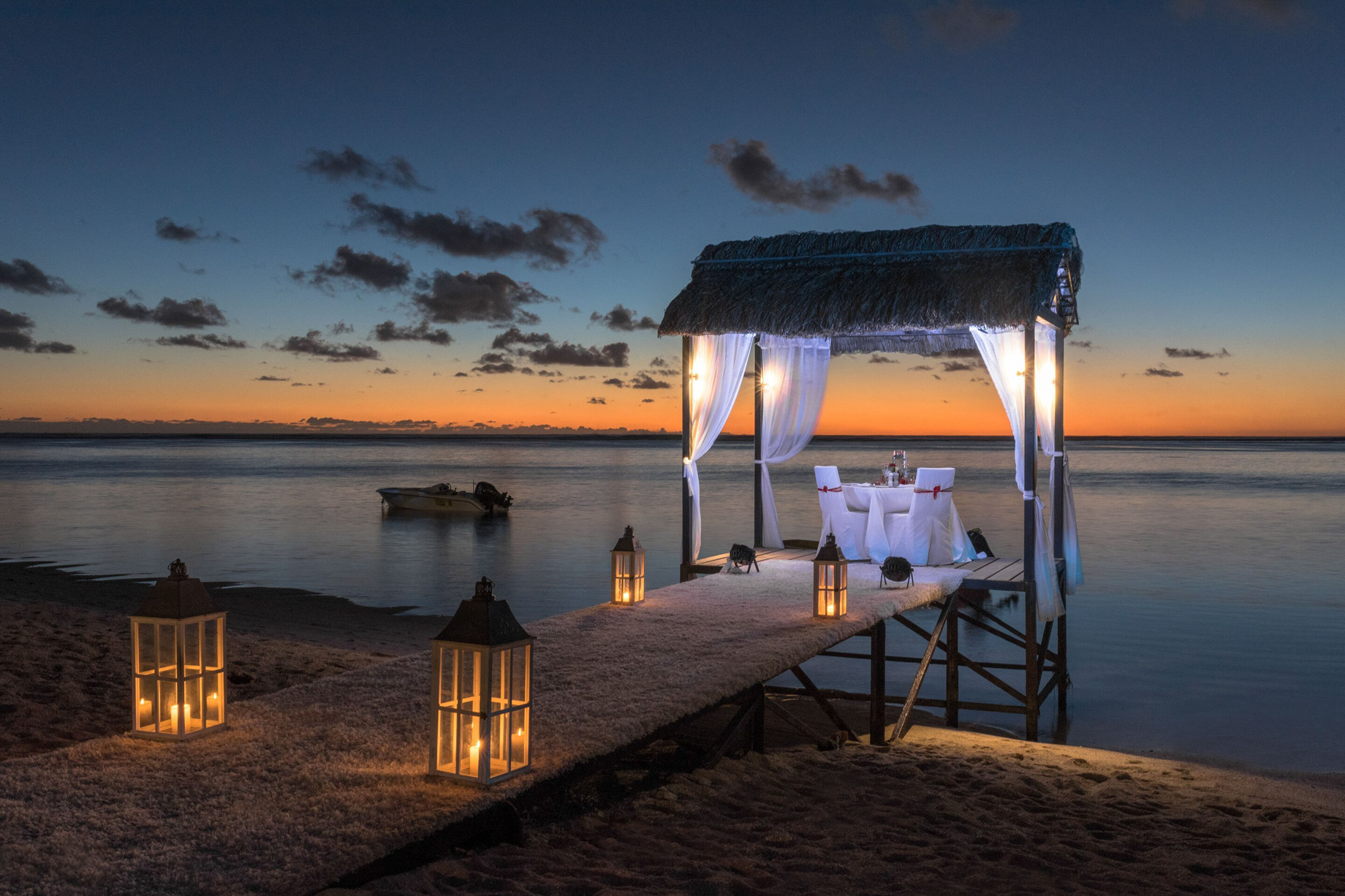 JW Marriott Mauritius Resort – Mauritius – The Jetty Private Dining at Night