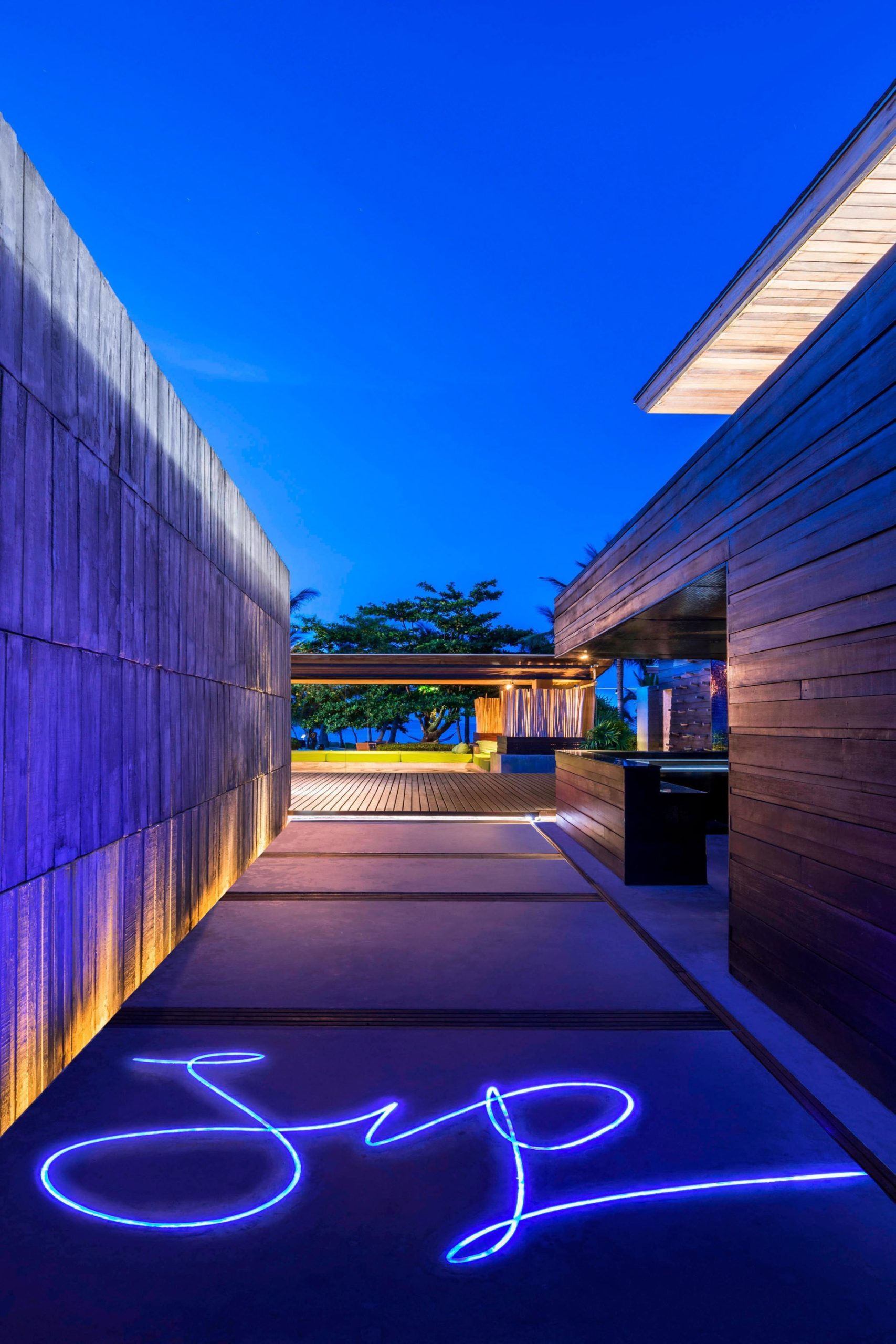 W Koh Samui Resort – Thailand – SIP Bar Entrance Night View