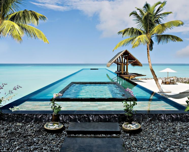 One&Only Reethi Rah Resort - North Male Atoll, Maldives - Overwater Beachfront Infinity Pool Ocean View
