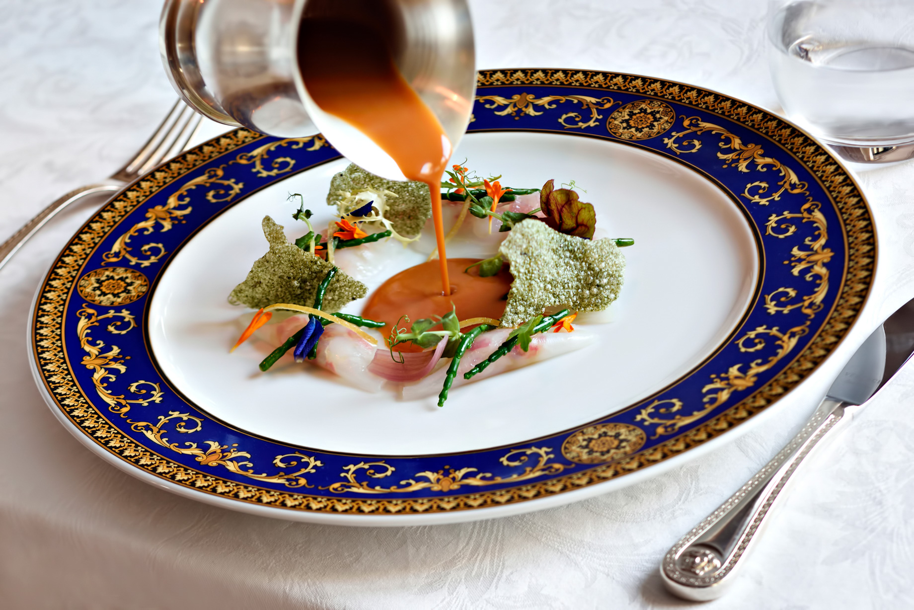 Palazzo Versace Dubai Hotel – Jaddaf Waterfront, Dubai, UAE – Vanitas Restaurant Raw Cuttlefish Ravioli