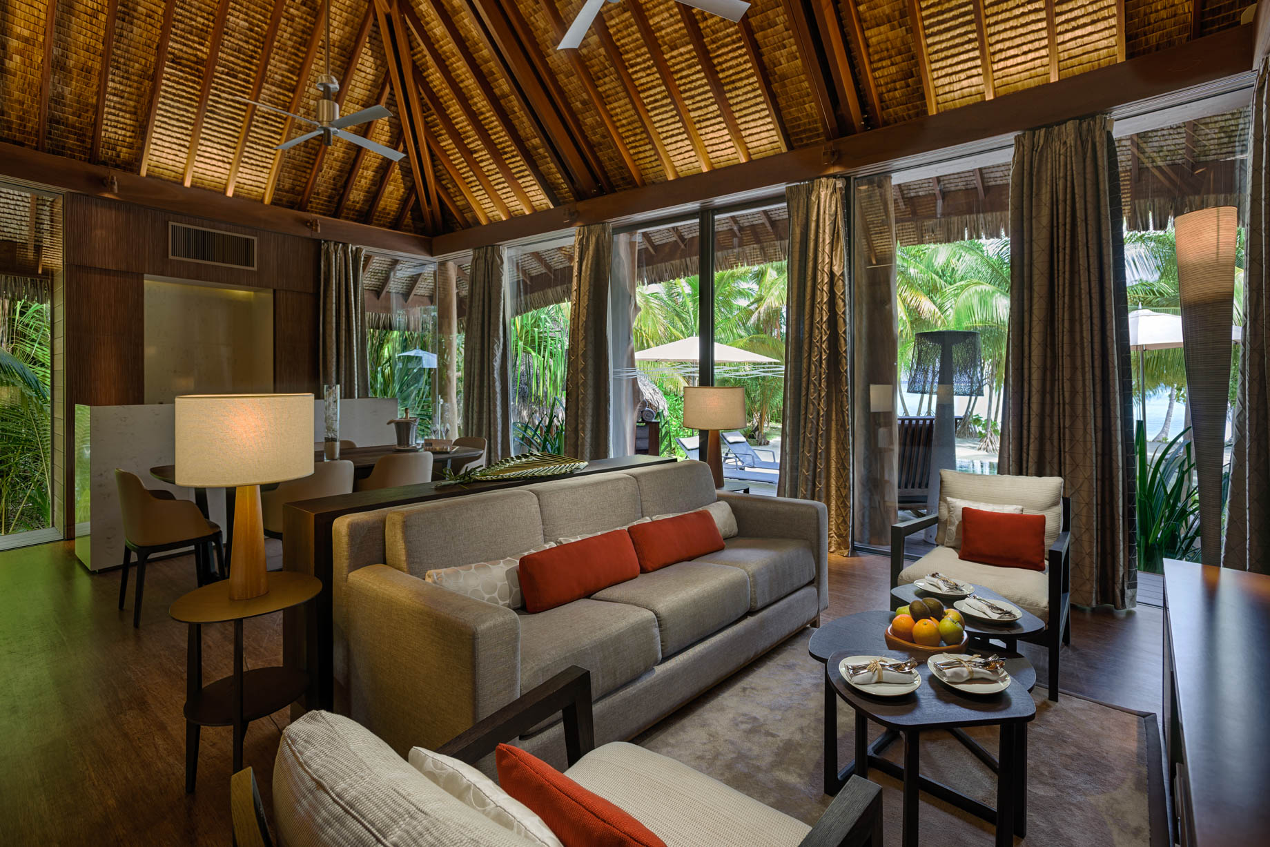 The Brando Resort – Tetiaroa Private Island, French Polynesia – 2 Bedroom Beachfront Villa Living Room