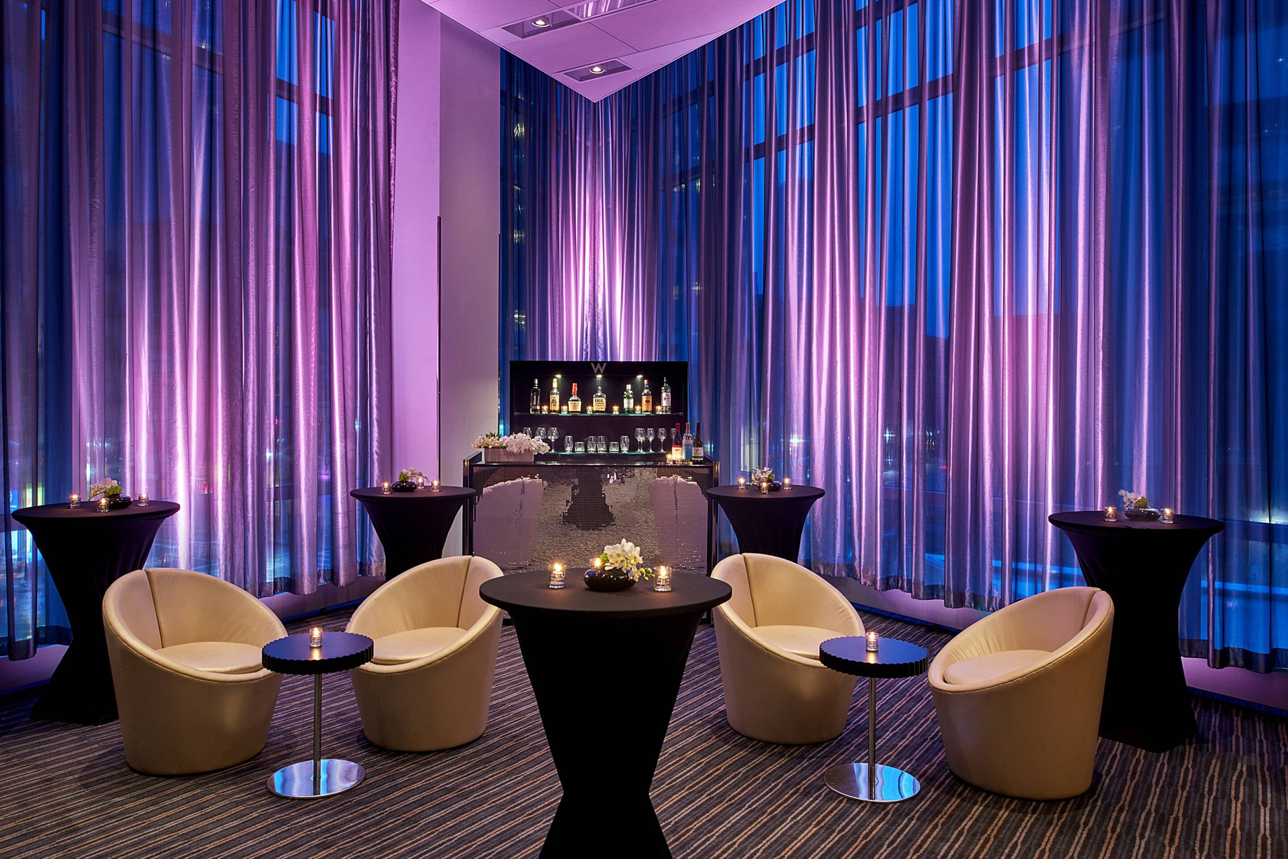 W Boston Hotel – Boston, MA, USA – Studio 3 Reception Setup