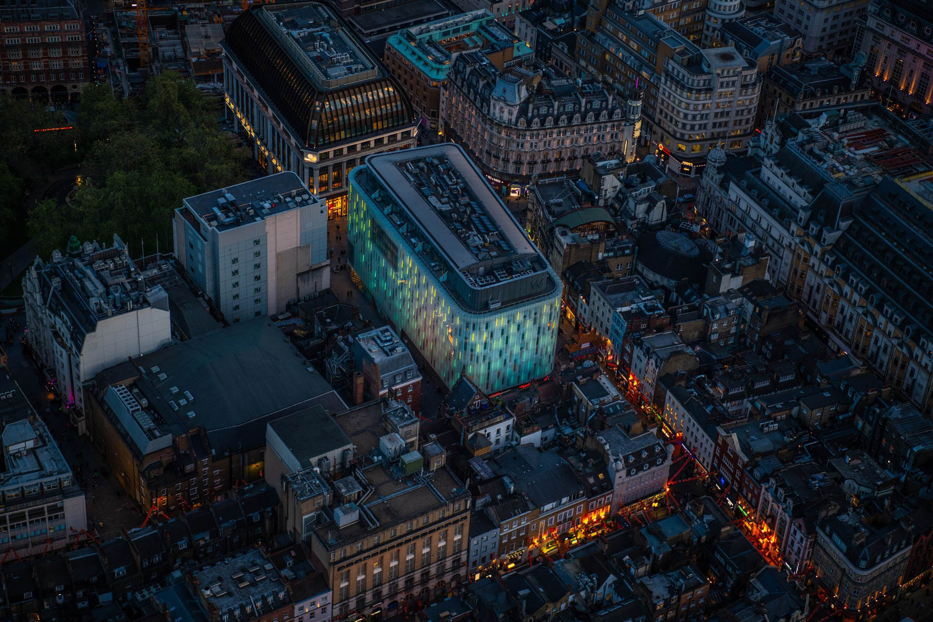 W London Hotel – London, United Kingdom – Hotel Aerial View Night