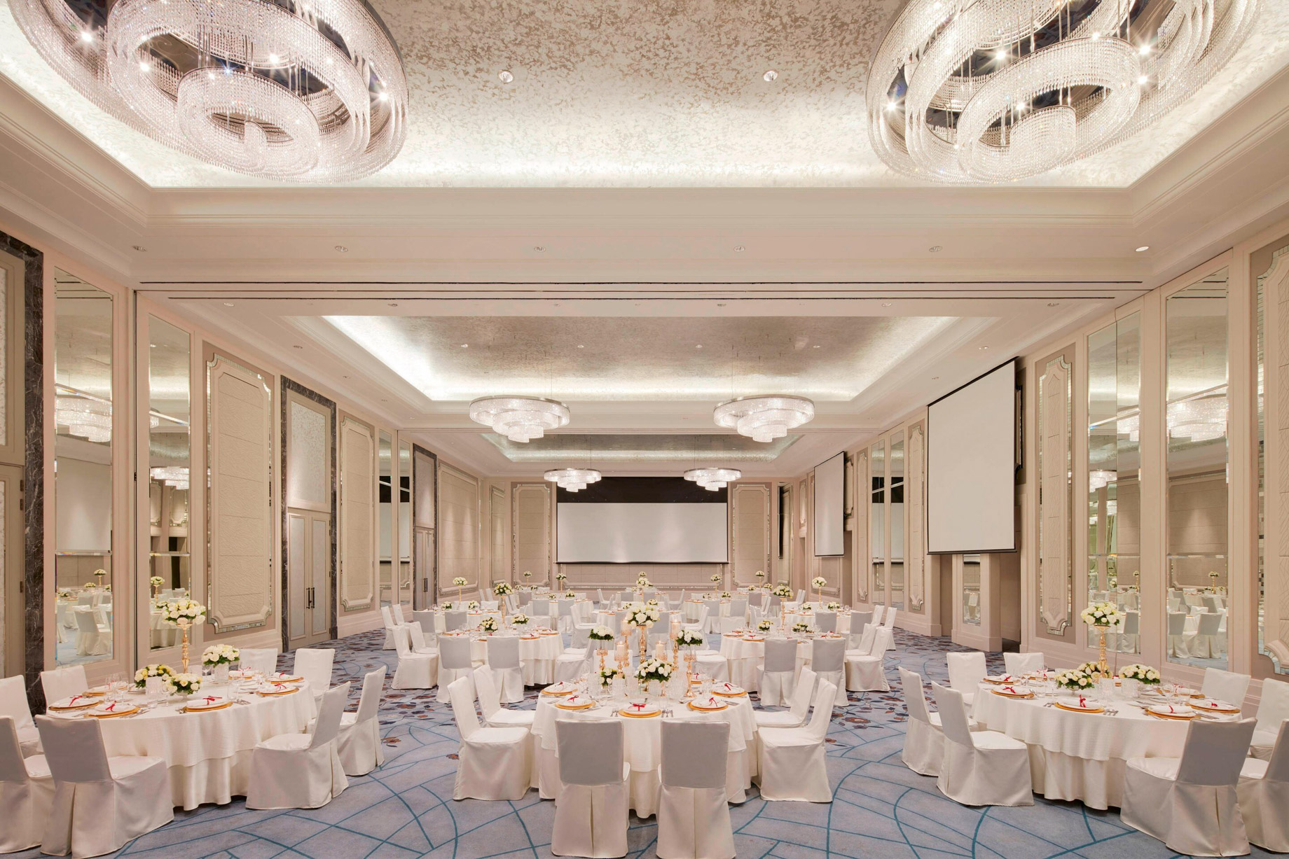 The St. Regis Kuala Lumpur Hotel – Kuala Lumpur, Malaysia – Astor Room Round Table Set Up