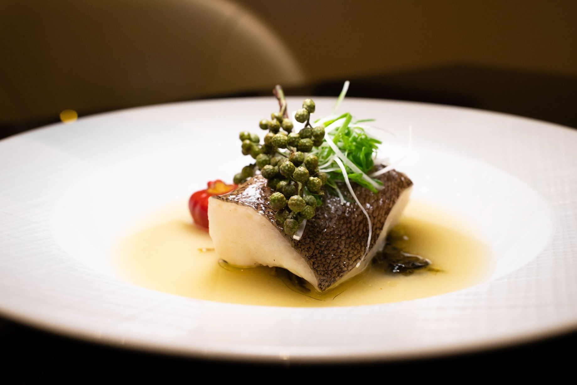 The St. Regis Macao Hotel - Cotai, Macau SAR, China - Sichuan Style Steamed Atlantic Halibut