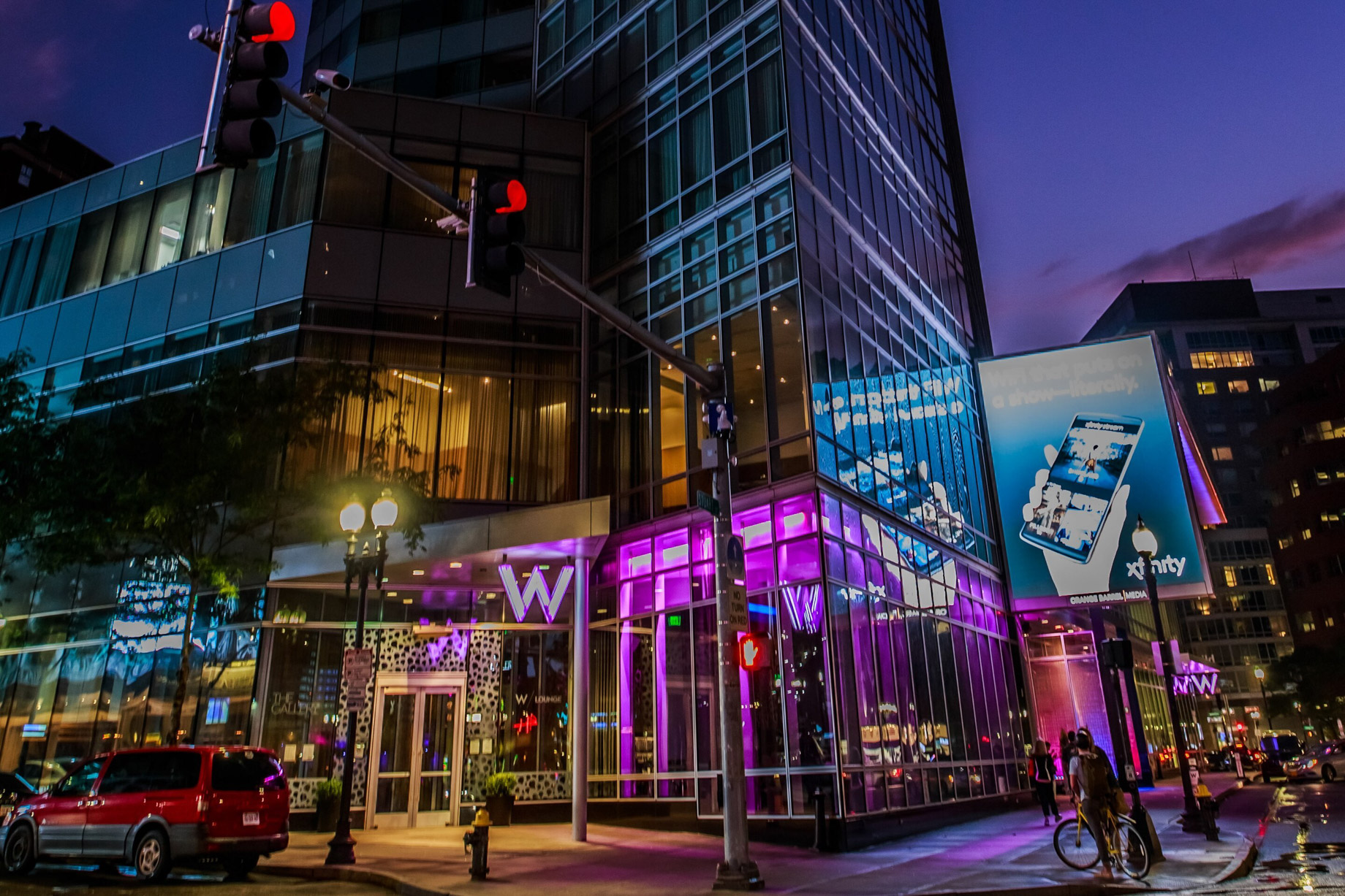 W Boston Hotel – Boston, MA, USA – Hotel Exterior Night View