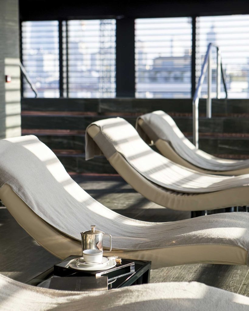 122 - Armani Hotel Milano - Milan, Italy - Armani SPA Lounge Chairs