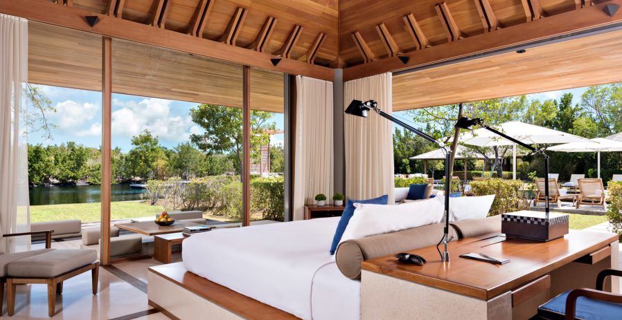 Amanyara Resort - Providenciales, Turks and Caicos Islands - 3 Bedroom Tranquility Villa Bedroom Water View
