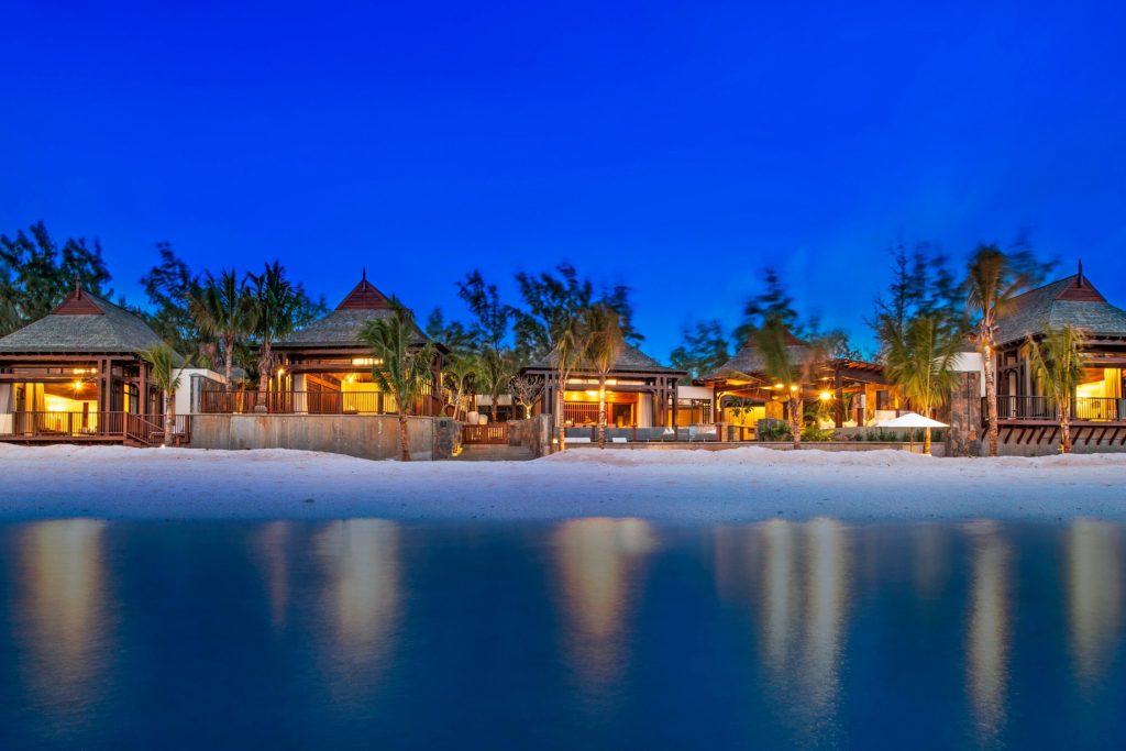 JW Marriott Mauritius Resort - Mauritius - Villa from the Sea at Night