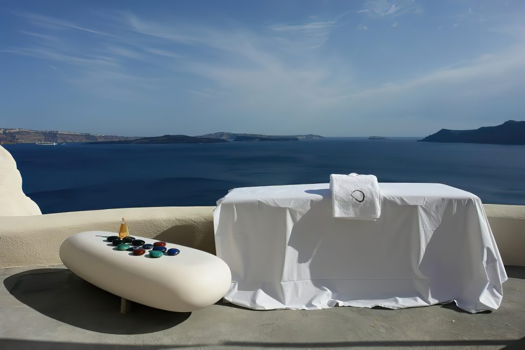 Mystique Hotel Santorini – Oia, Santorini Island, Greece - Luxury Spa Outdoor Massage