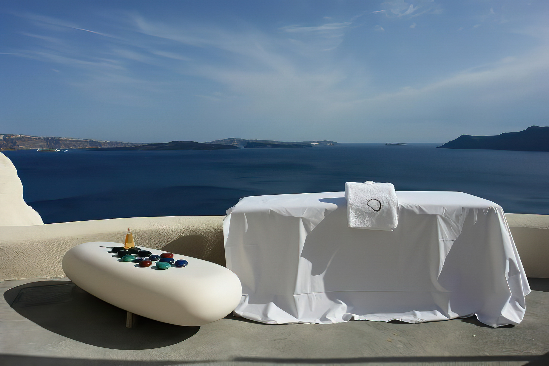 Mystique Hotel Santorini – Oia, Santorini Island, Greece – Luxury Spa Outdoor Massage