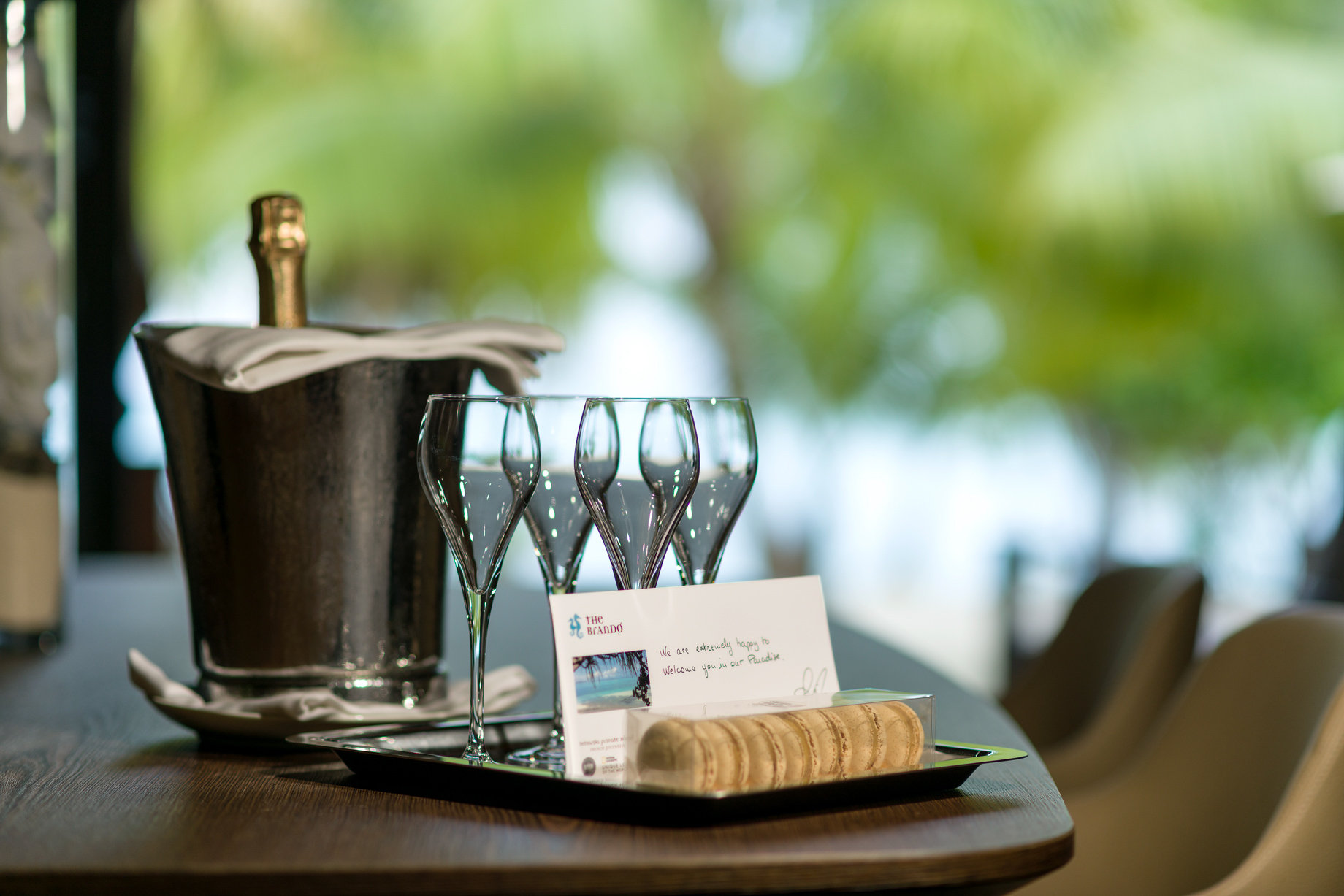The Brando Resort – Tetiaroa Private Island, French Polynesia – Champagne Welcome