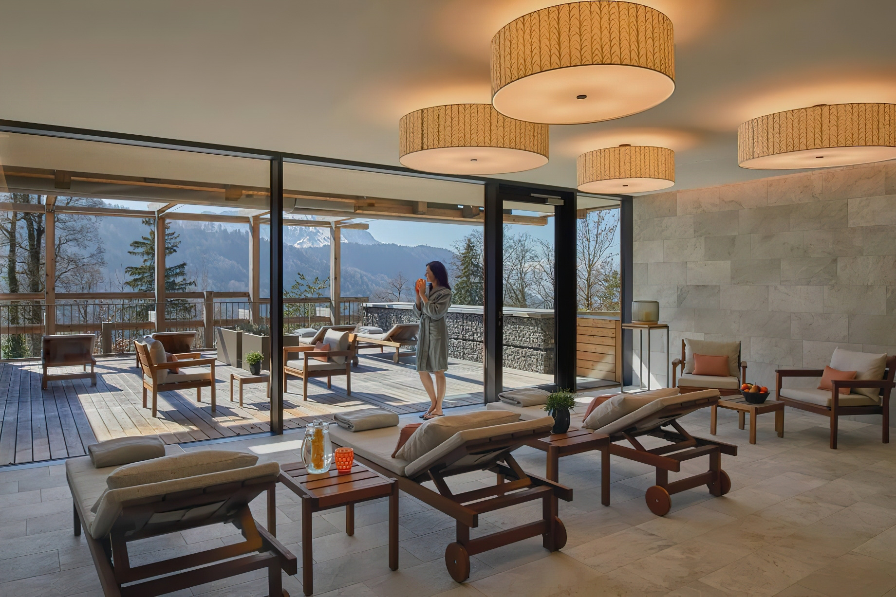 Waldhotel – Burgenstock Hotels & Resort – Obburgen, Switzerland – Spa Exteior Deck