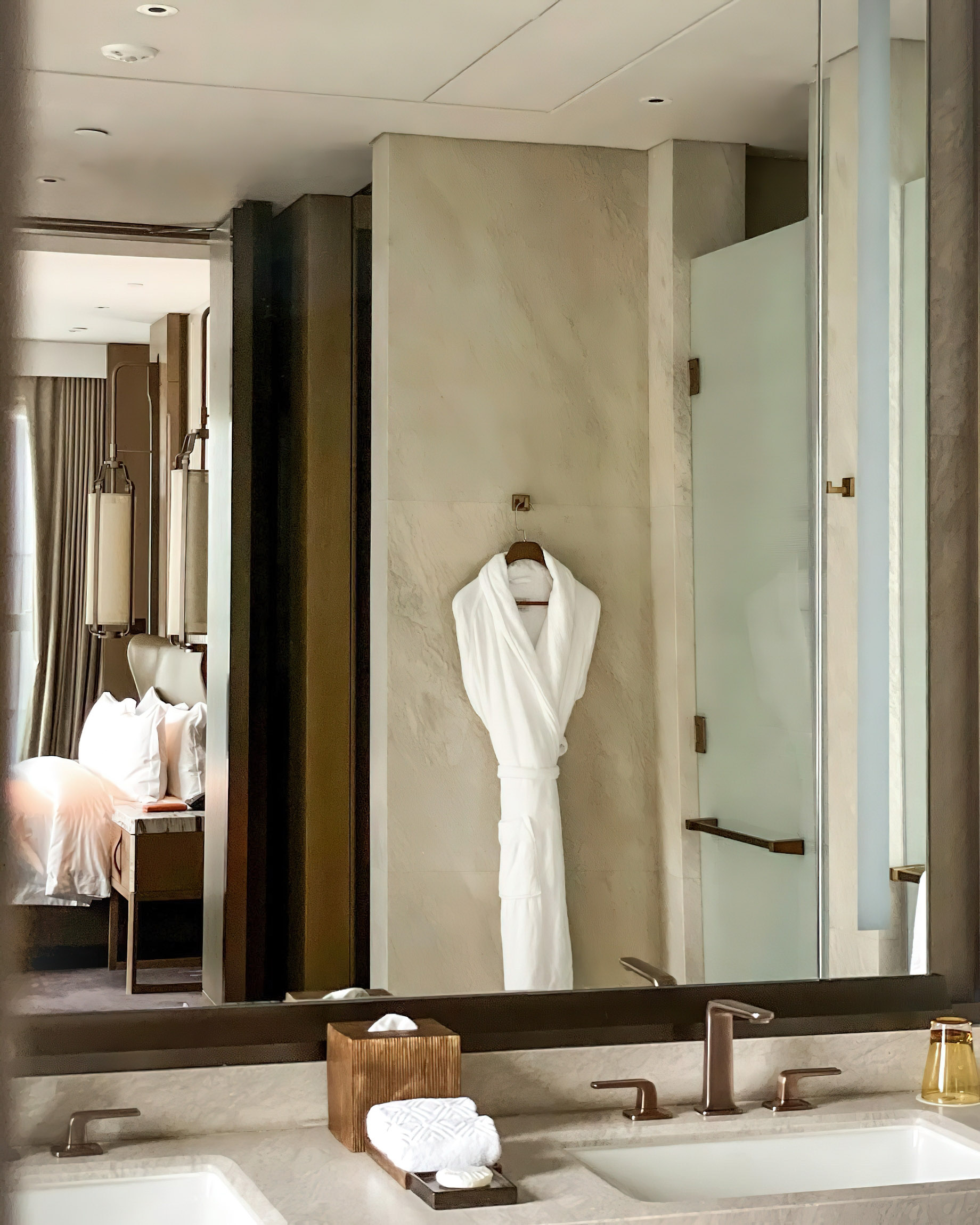 The St. Regis Hong Kong Hotel – Wan Chai, Hong Kong – Bathroom Vanity Mirror View