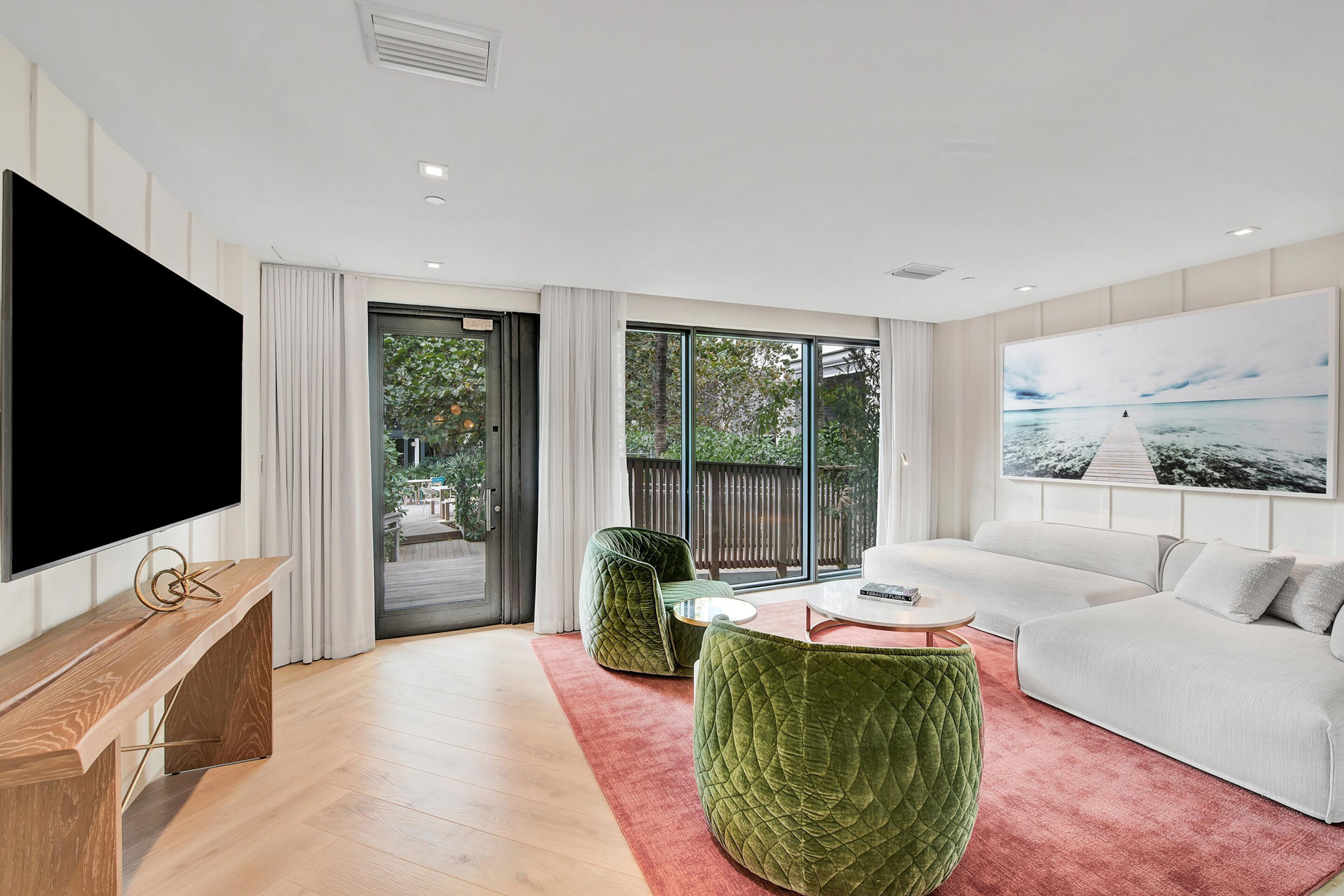 W South Beach Hotel - Miami Beach, FL, USA - Poolside Bungalow 2 Bedroom Suite Living Room