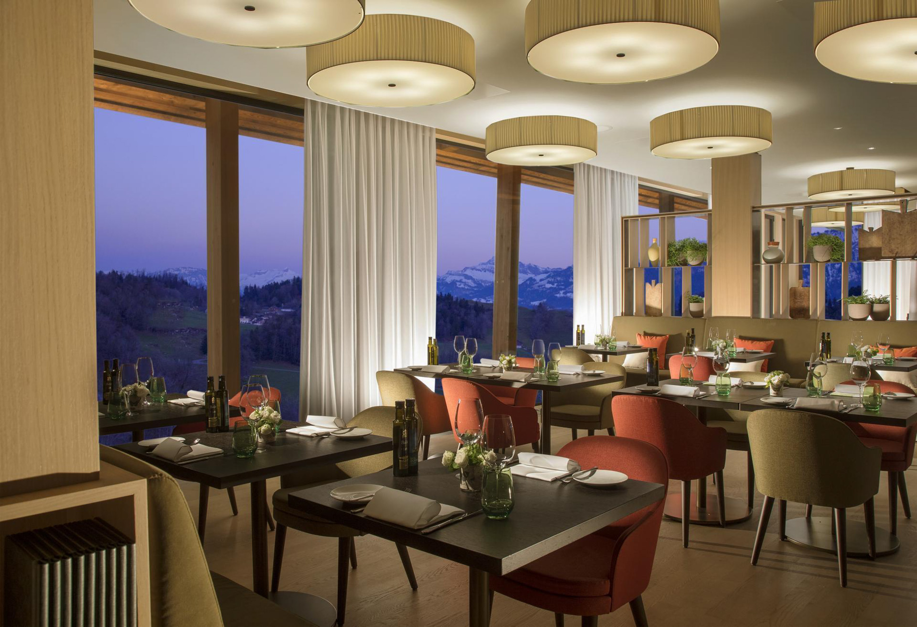 Waldhotel – Burgenstock Hotels & Resort – Obburgen, Switzerland – Verbena Restaurant Evening Dining