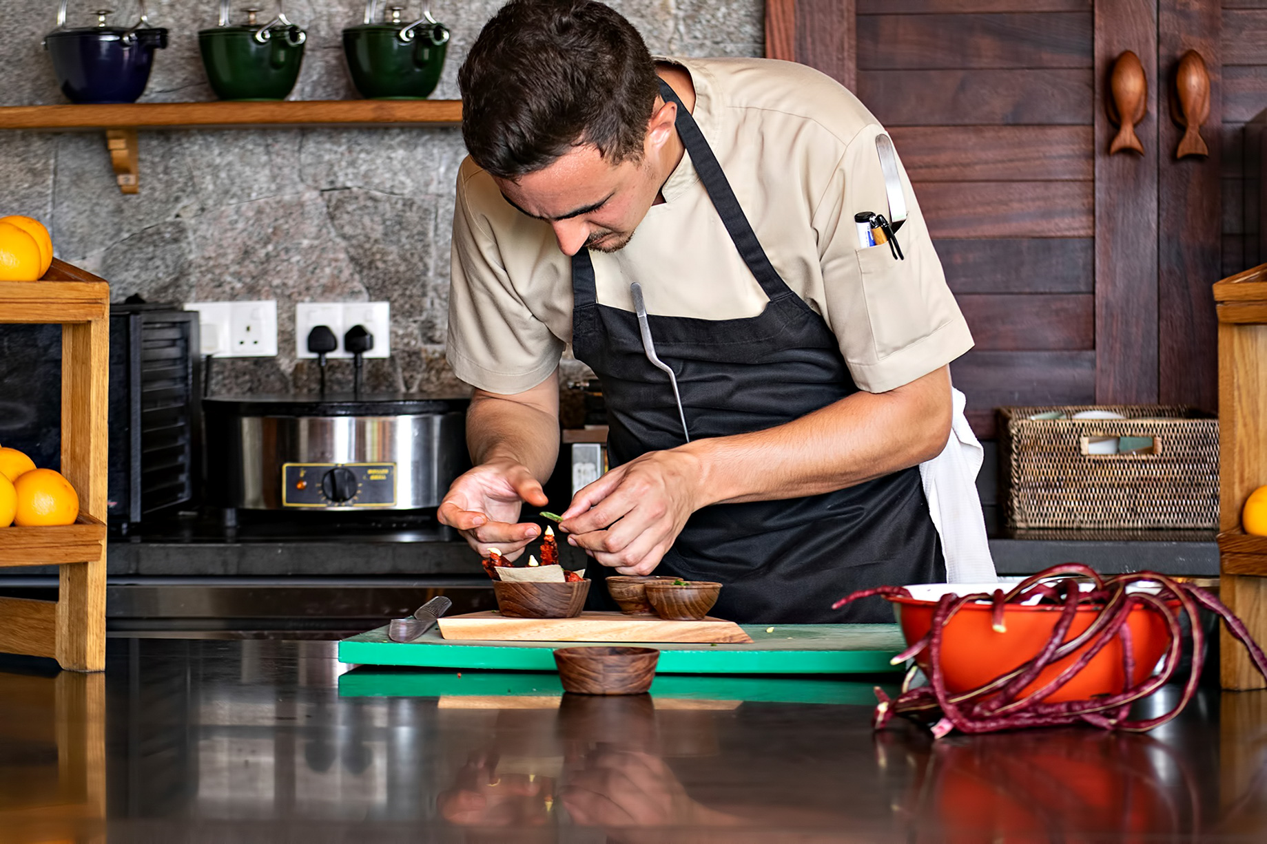 Six Senses Zil Pasyon Resort - Felicite Island, Seychelles - Gourmet Chef Food Prep