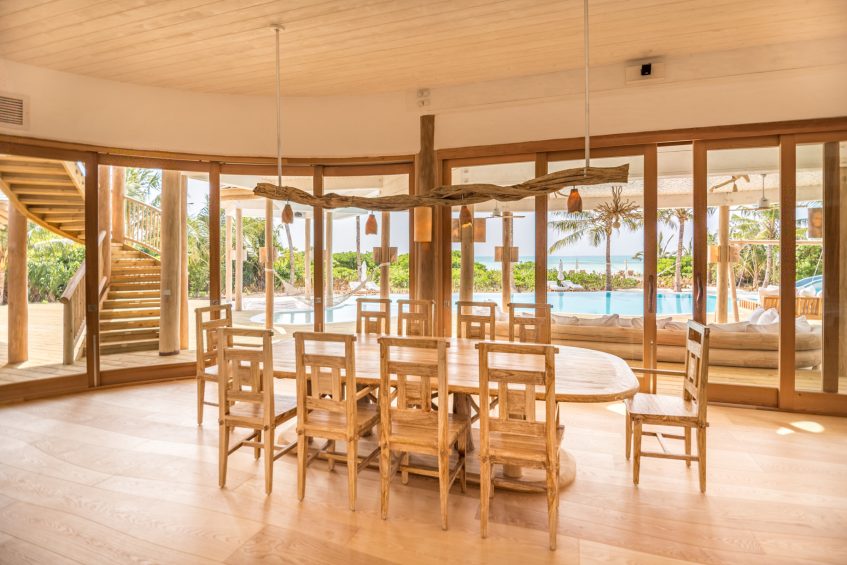Soneva Jani Resort - Noonu Atoll, Medhufaru, Maldives - 3 Bedroom Island Reserve Villa Dining Table