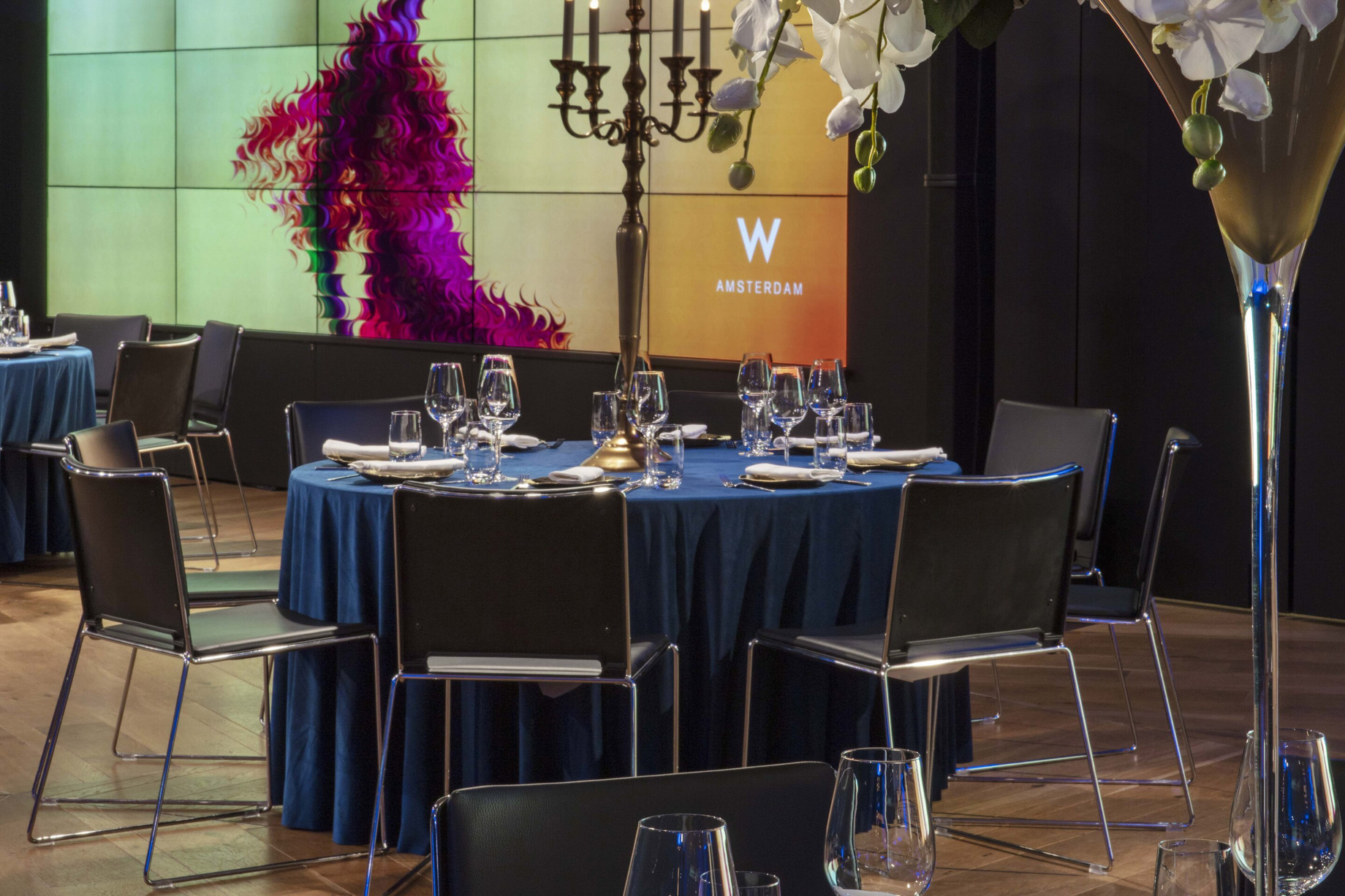W Amsterdam Hotel – Amsterdam, Netherlands – Great Room 2 Social Setup Table