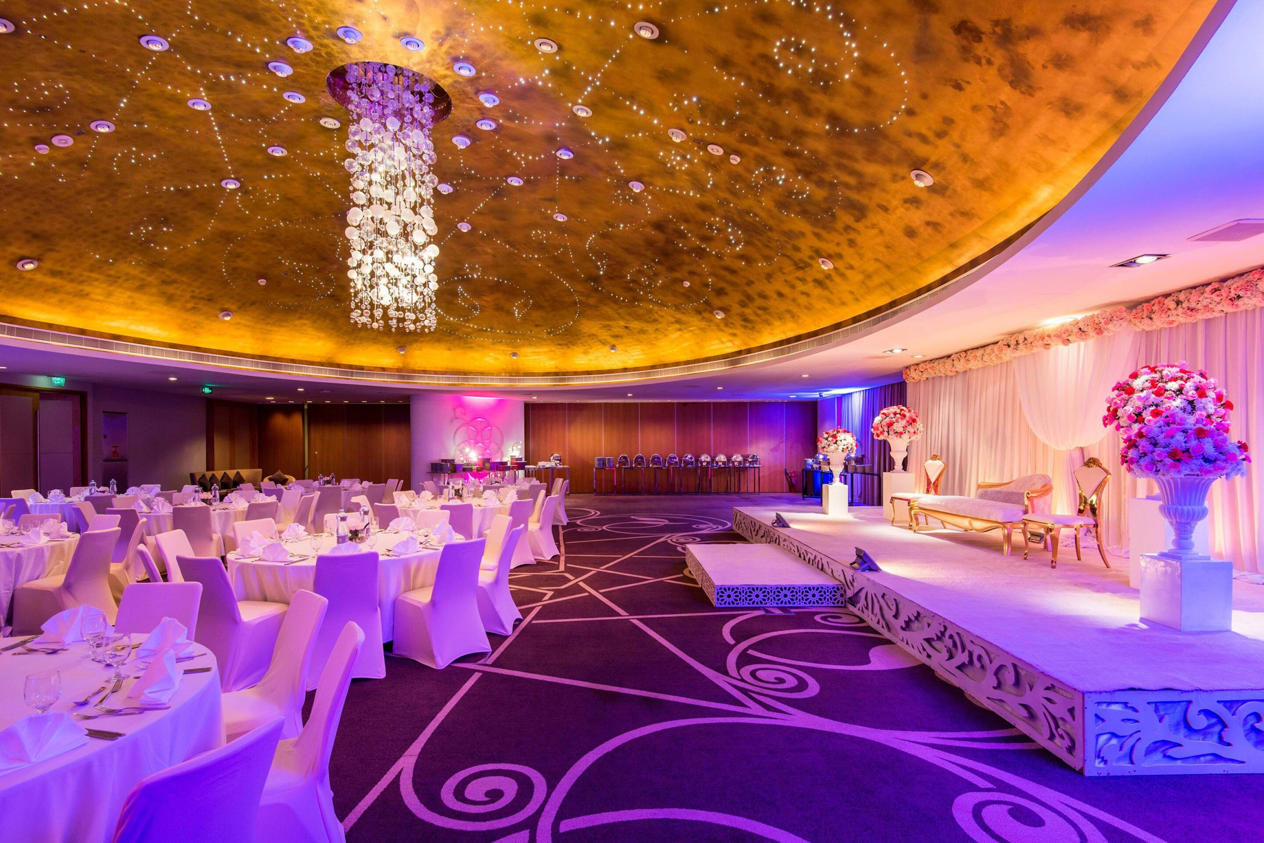 W Doha Hotel – Doha, Qatar – Wedding Banquet Room Setup