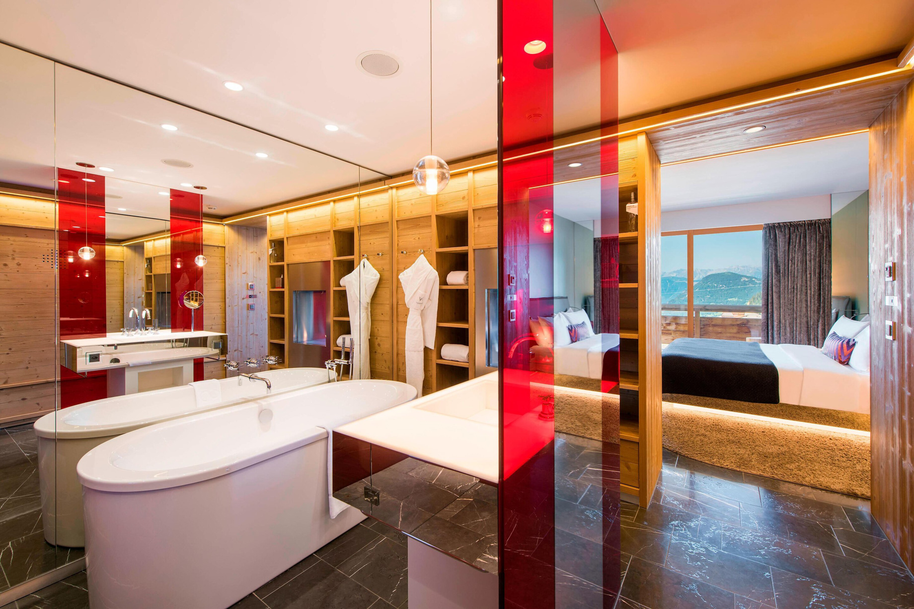 W Verbier Hotel – Verbier, Switzerland – Spectacular Bathroom_