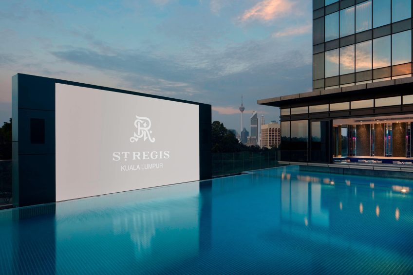 The St. Regis Kuala Lumpur Hotel - Kuala Lumpur, Malaysia - Outdoor Pool with LED Screen