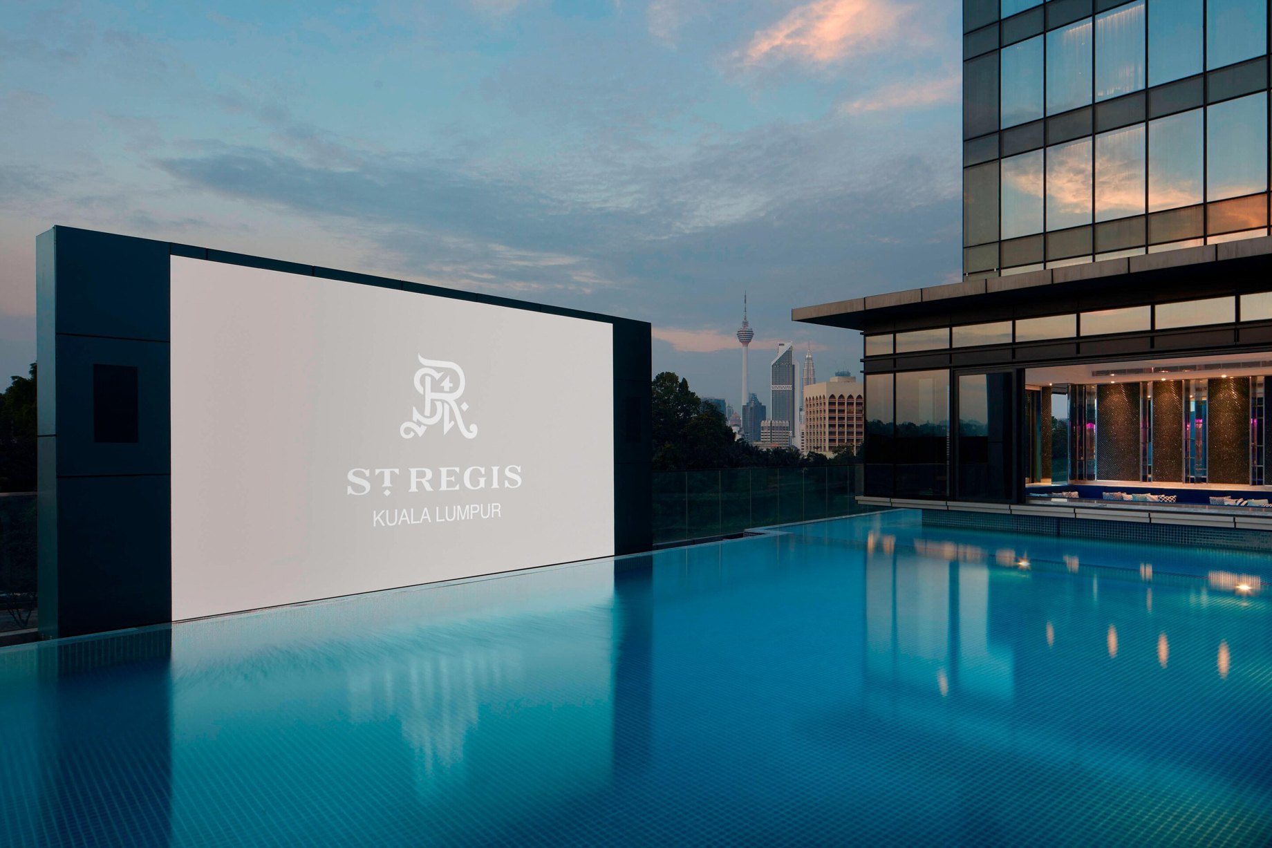 The St. Regis Kuala Lumpur Hotel – Kuala Lumpur, Malaysia – Outdoor Pool with LED Screen