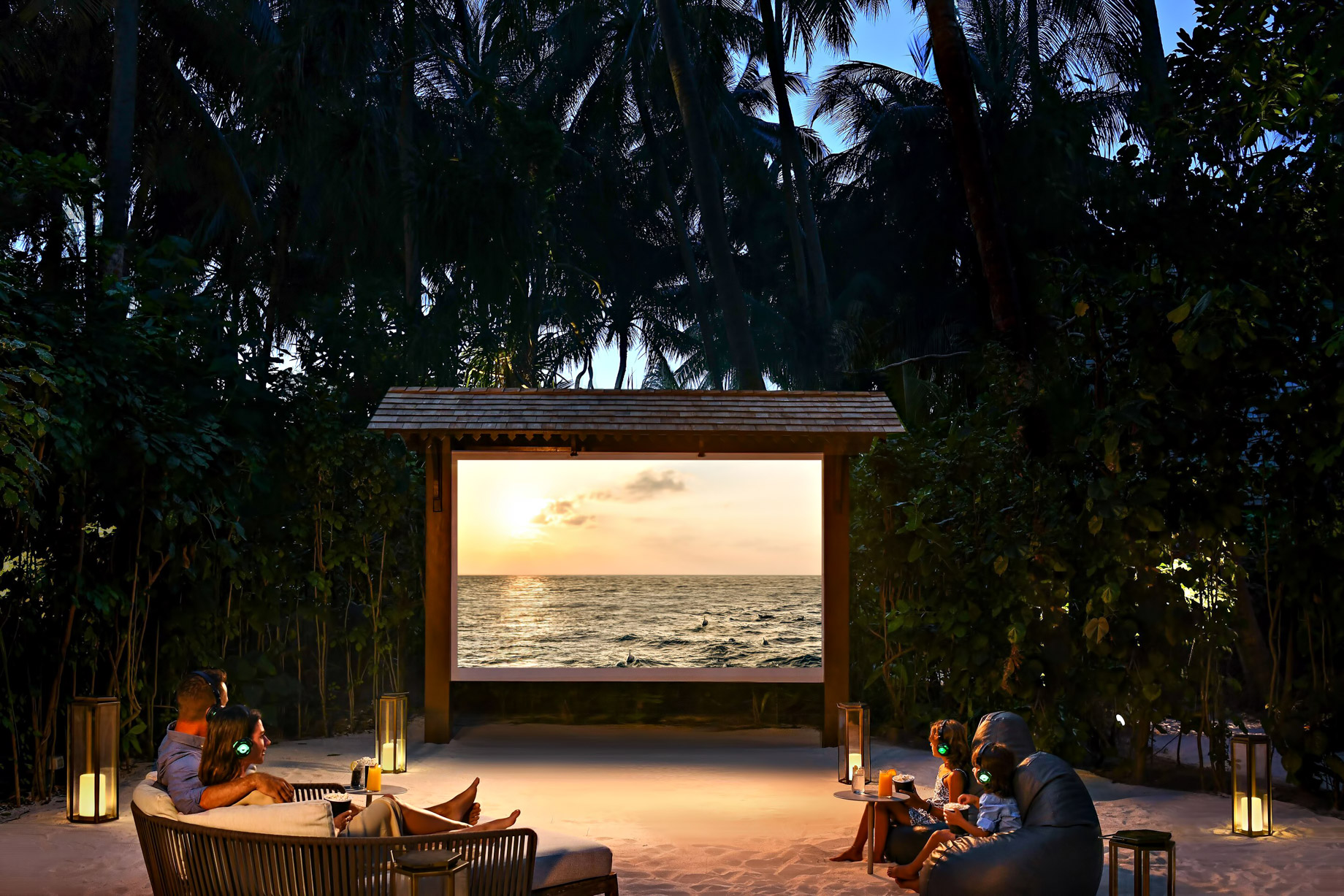The St. Regis Maldives Vommuli Resort – Dhaalu Atoll, Maldives – Jungle Cinema