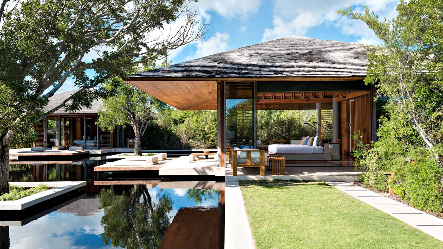 Amanyara Resort – Providenciales, Turks and Caicos Islands – 3 Bedroom Tranquility Villa Exterior Bedroom View