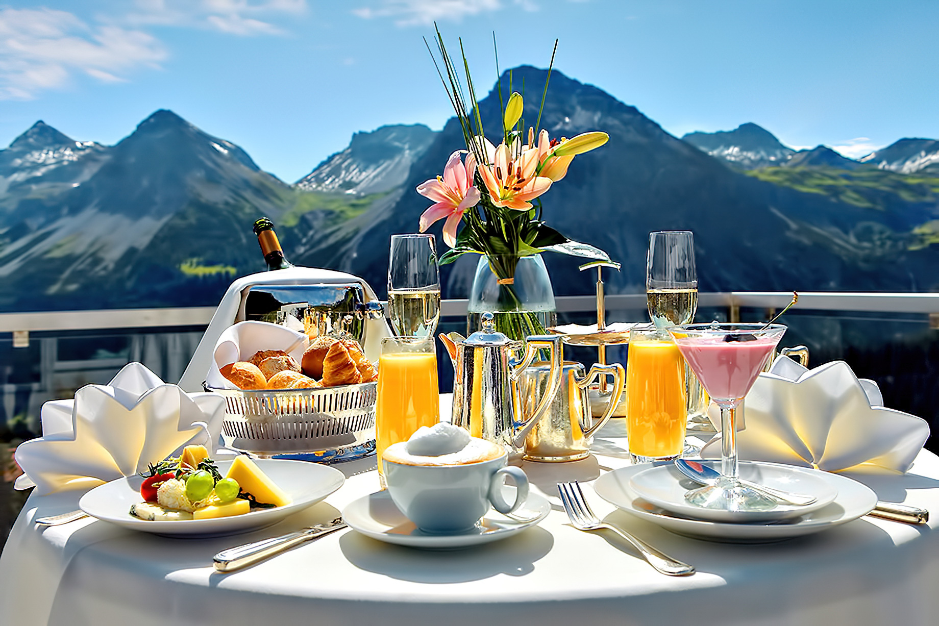 Tschuggen Grand Hotel – Arosa, Switzerland – Breakfast Mountan View