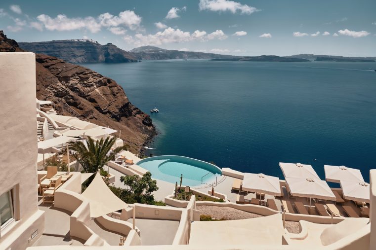 Mystique Hotel Santorini – Oia, Santorini Island, Greece - Hotel Clifftop Main Infinity Pool