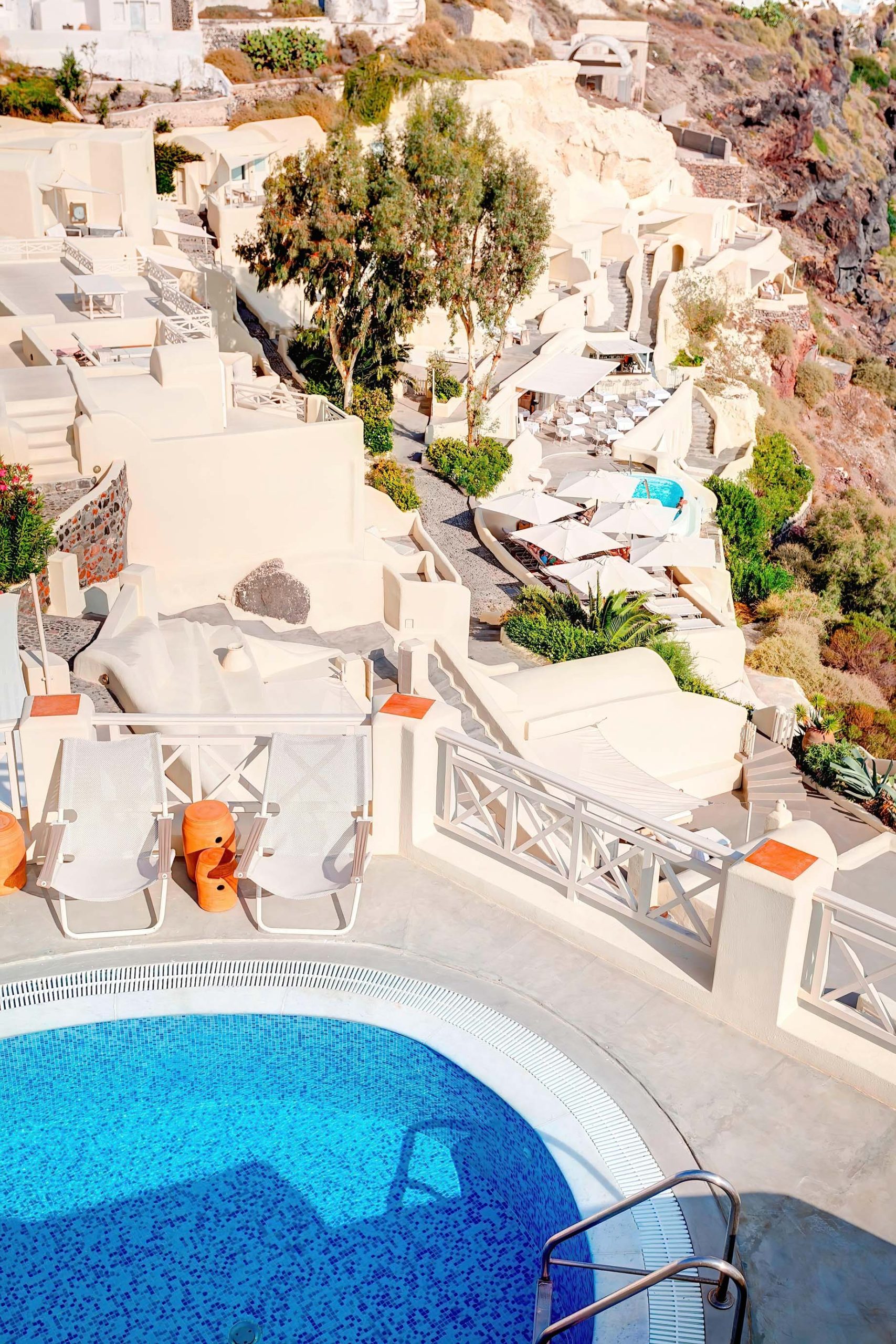 Mystique Hotel Santorini – Oia, Santorini Island, Greece - Captain's Lounge Pool