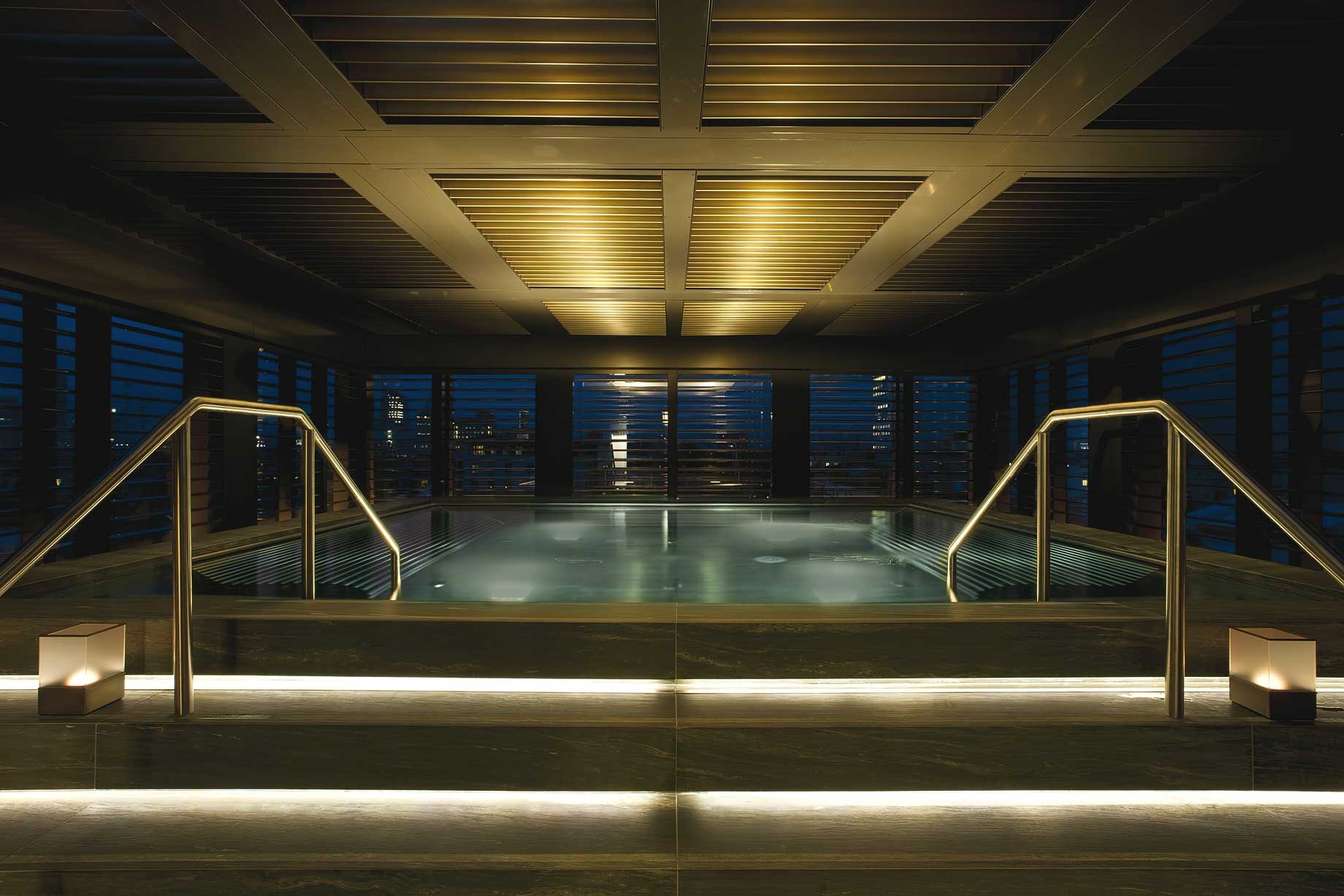 133 – Armani Hotel Milano – Milan, Italy – Armani SPA Relaxation Pool Night View