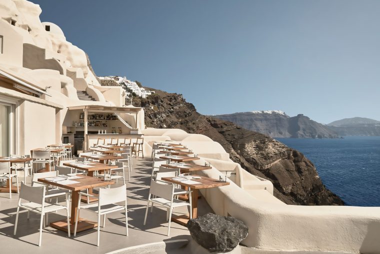 Mystique Hotel Santorini – Oia, Santorini Island, Greece - Clifftop Hotel Charisma Restaurant