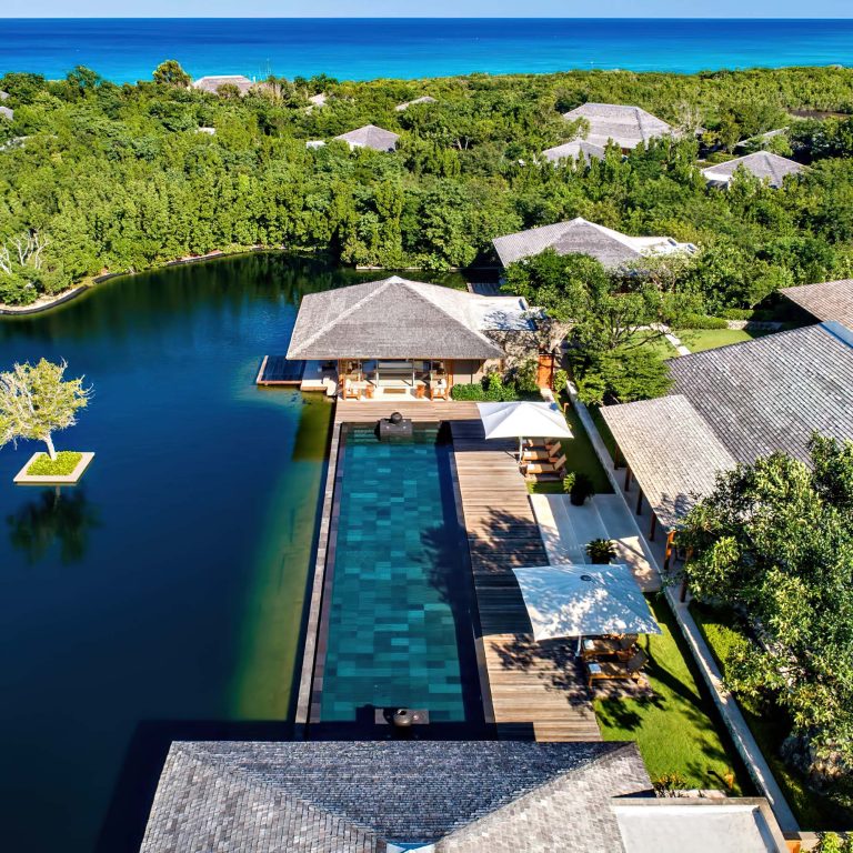 Amanyara Resort – Providenciales, Turks and Caicos Islands – Villa Infinity Pool Aerial