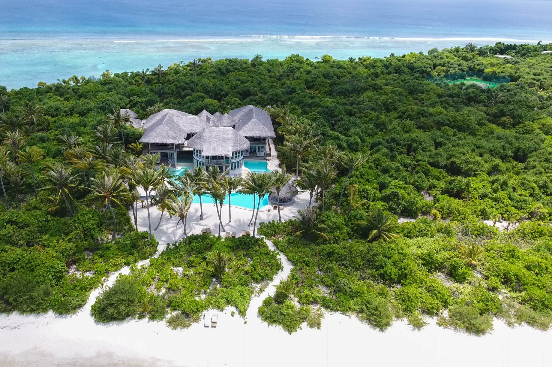 Soneva Jani Resort – Noonu Atoll, Medhufaru, Maldives – 4 Bedroom Island Reserve Villa Beachfront Aerial