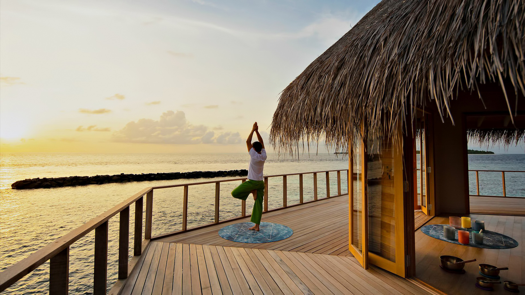 The Nautilus Maldives Resort - Thiladhoo Island, Maldives - Sunset Yoga