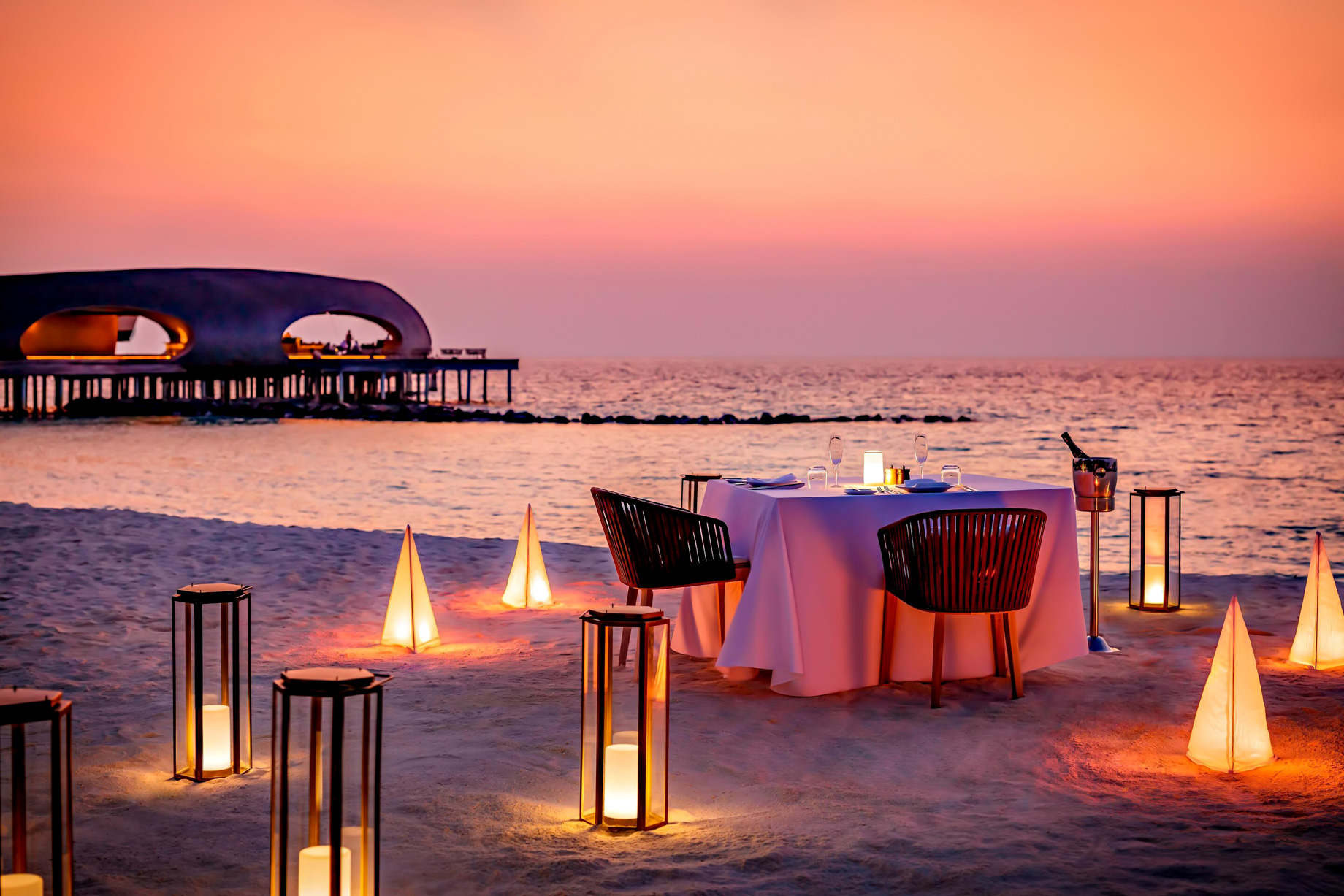 The St. Regis Maldives Vommuli Resort – Dhaalu Atoll, Maldives – Private Beach Dinner
