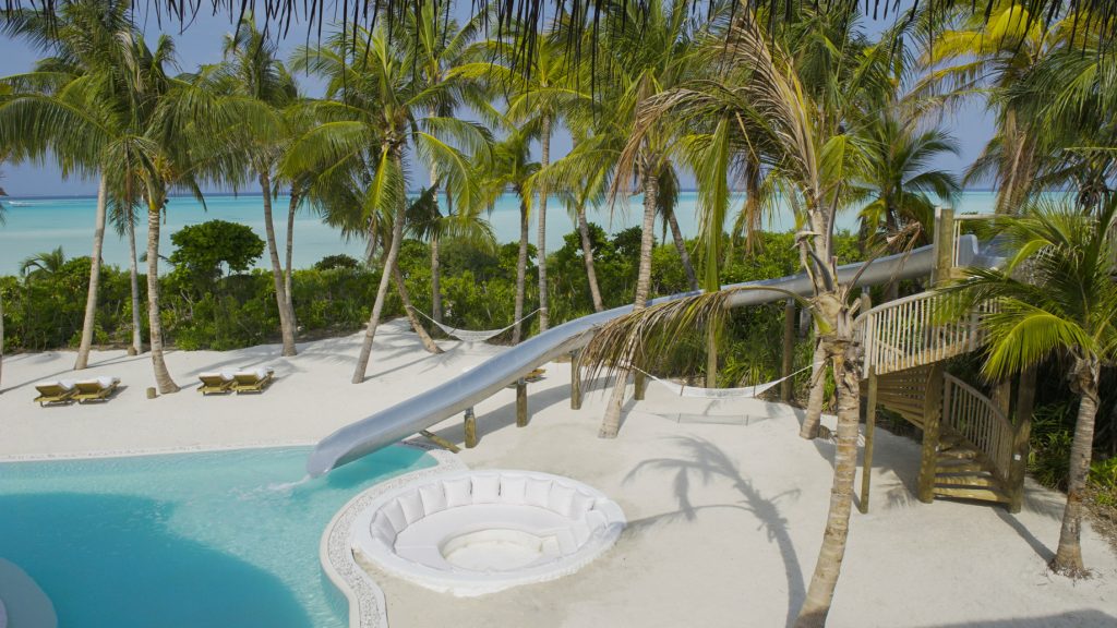 Soneva Jani Resort - Noonu Atoll, Medhufaru, Maldives - 4 Bedroom Island Reserve Villa Beachfront Pool Water Slide