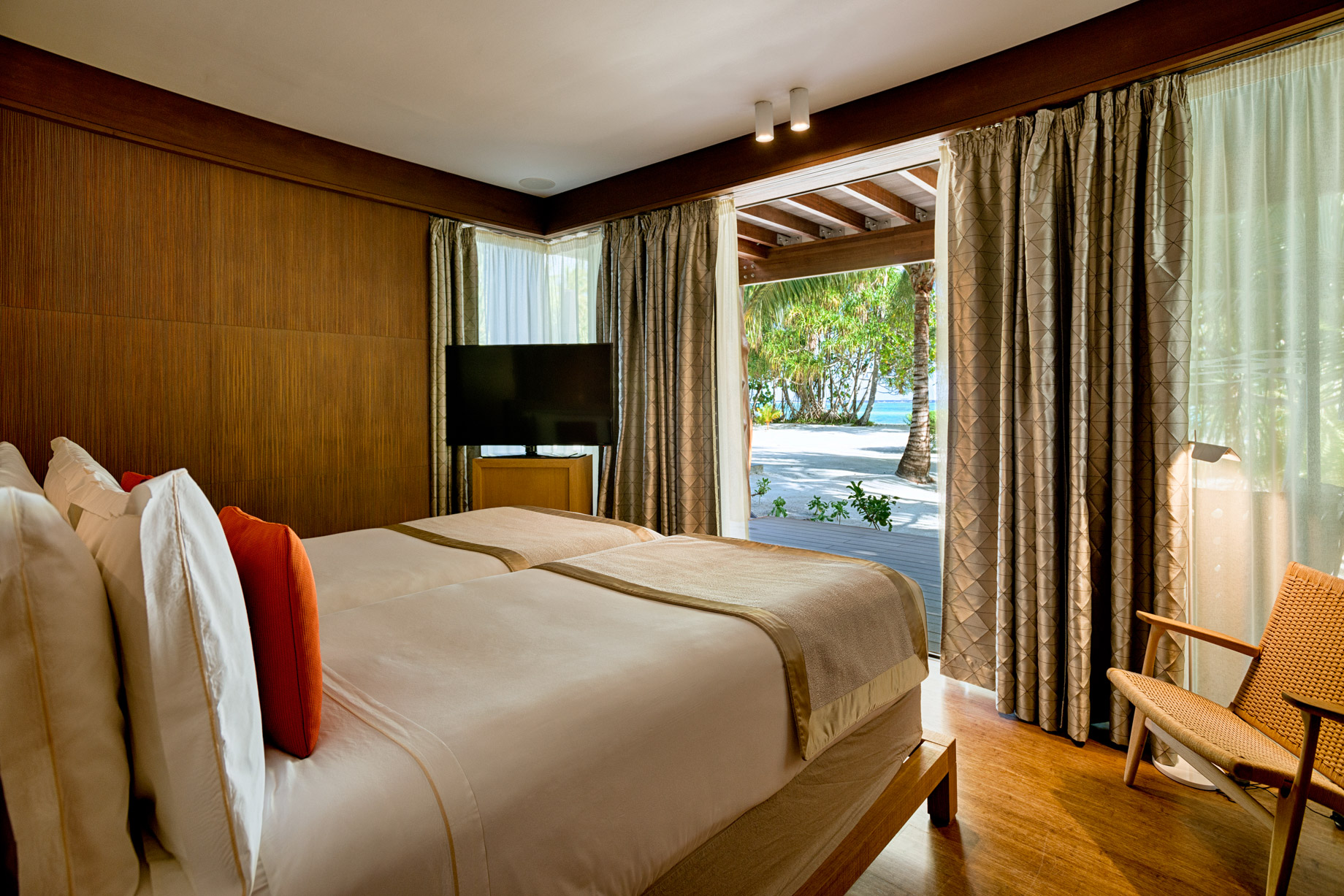 The Brando Resort – Tetiaroa Private Island, French Polynesia – 3 Bedroom Beachfront Villa Bedroom