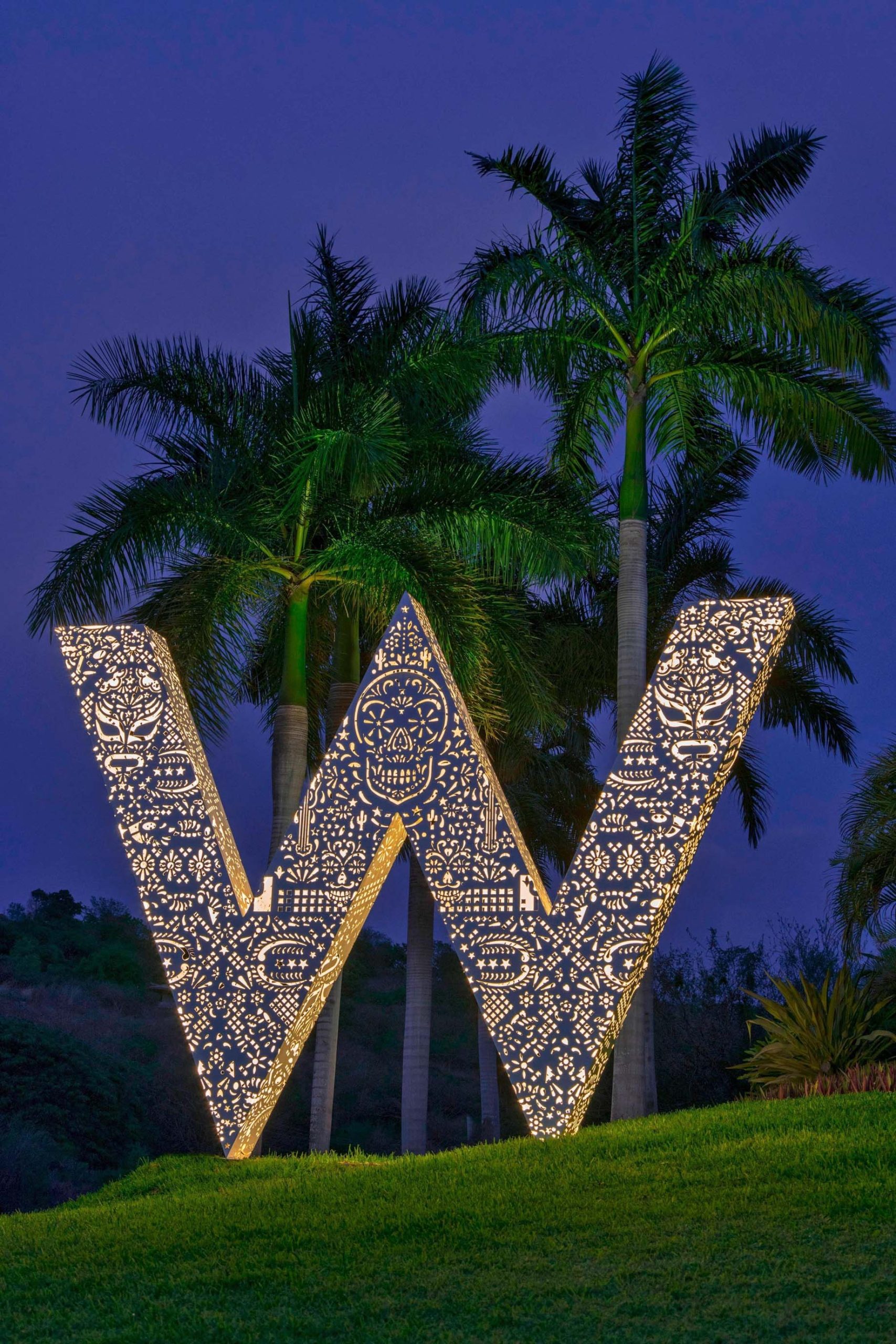 W Punta de Mita Resort – Punta De Mita, Mexico – W Entrance Sign Night