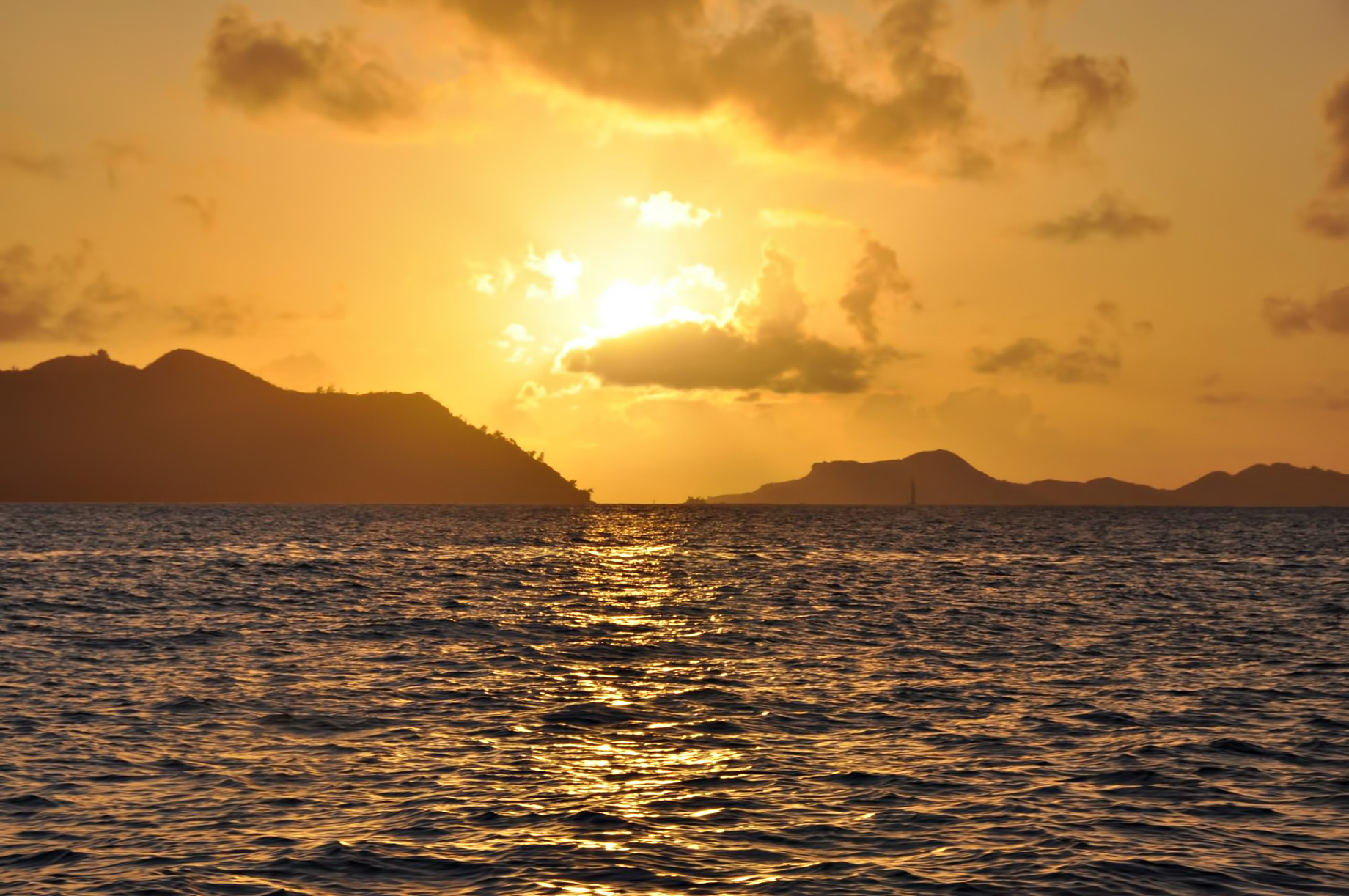 Six Senses Zil Pasyon Resort - Felicite Island, Seychelles - Island Sunset