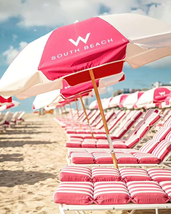 W South Beach Hotel - Miami Beach, FL, USA - W South Beach Chairs and Umbrellas