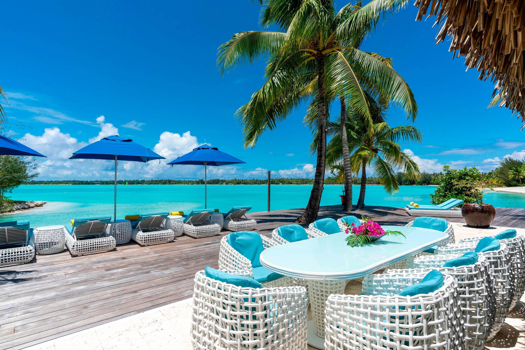 The St. Regis Bora Bora Resort - Bora Bora, French Polynesia - Royal Estate Exterior Lounge Deck