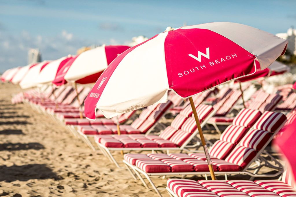 W South Beach Hotel - Miami Beach, FL, USA - W South Beach SAND Umbrellas
